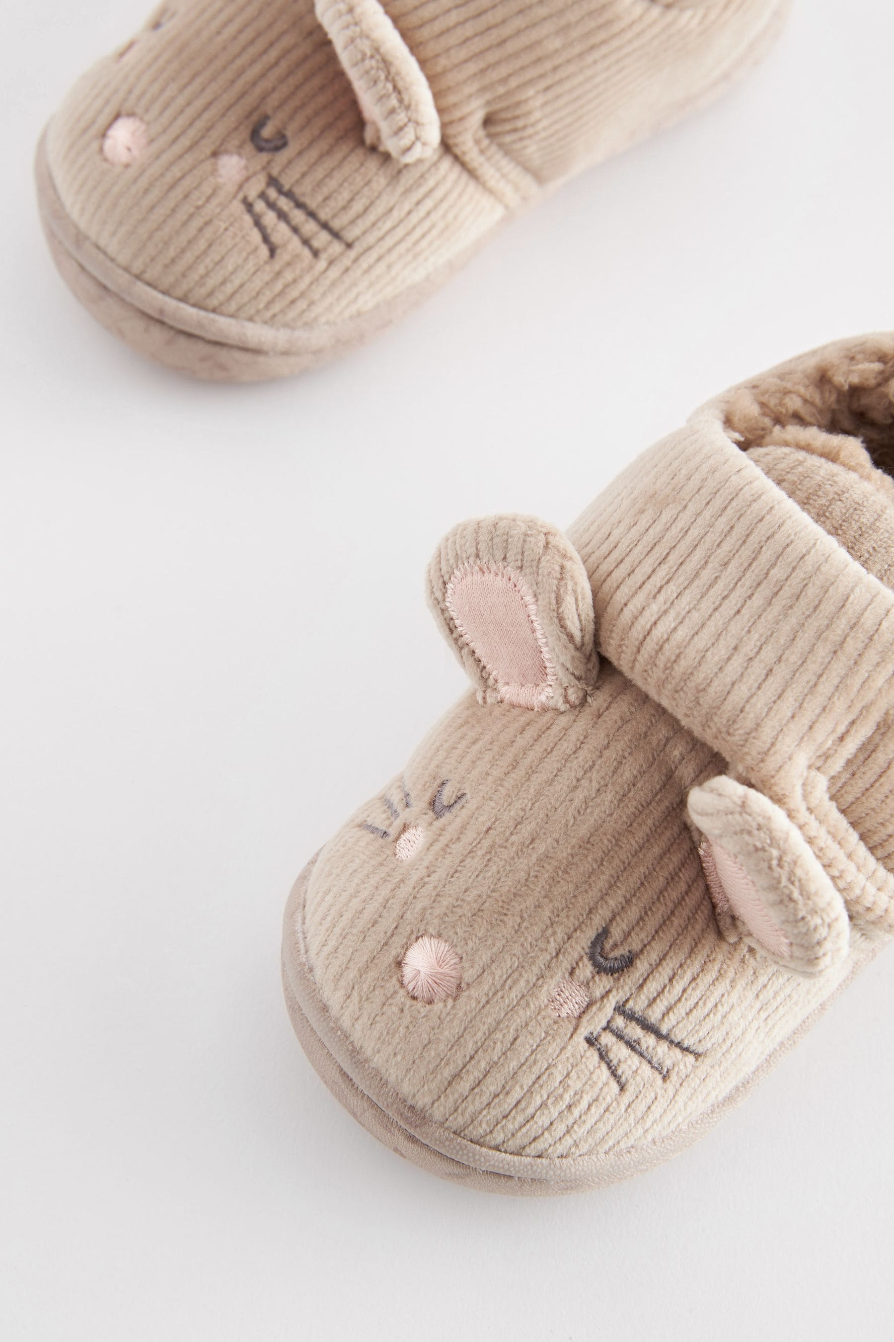 Neutral Beige Mouse Cupsole Slippers