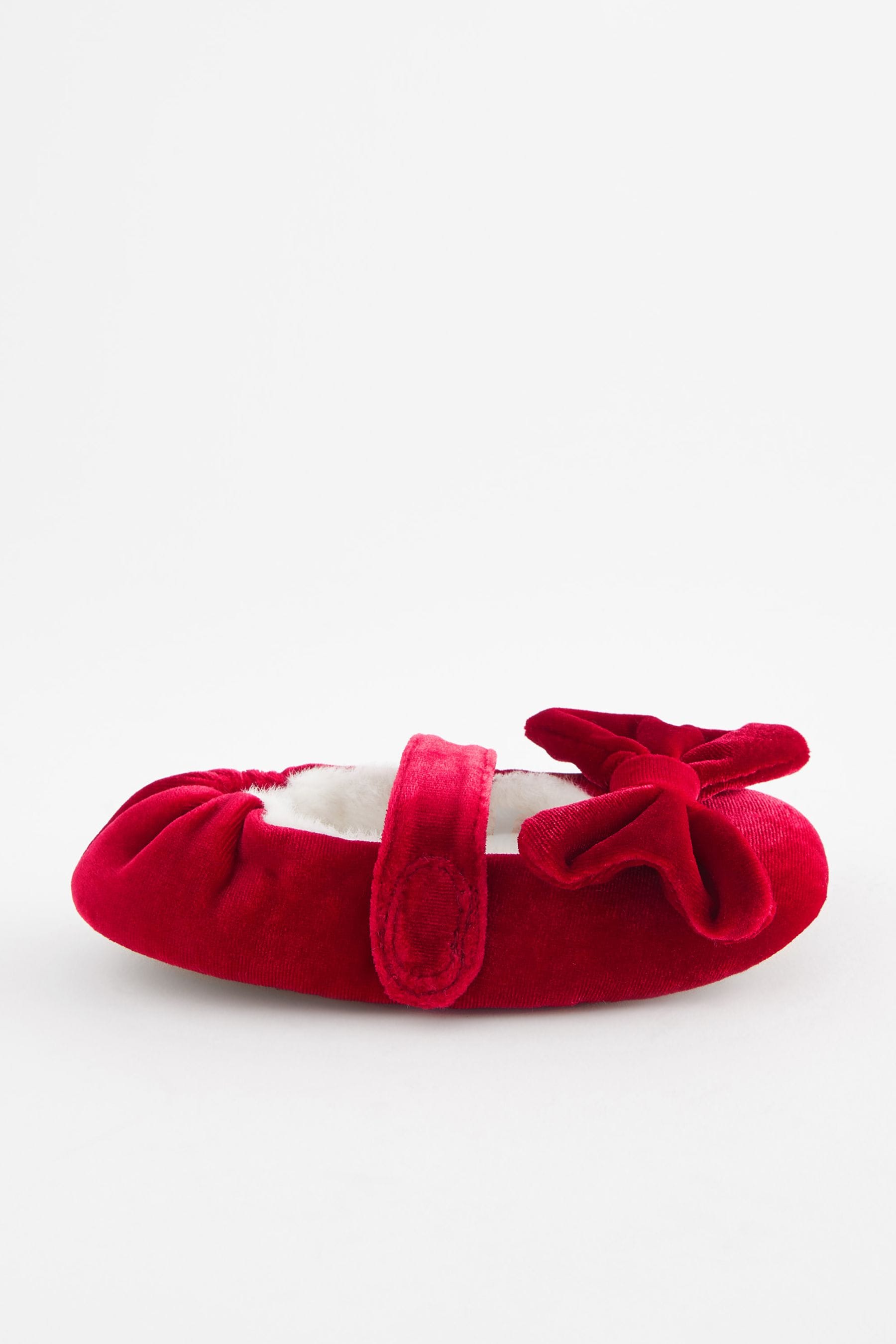 Red Bow Ballet Slippers