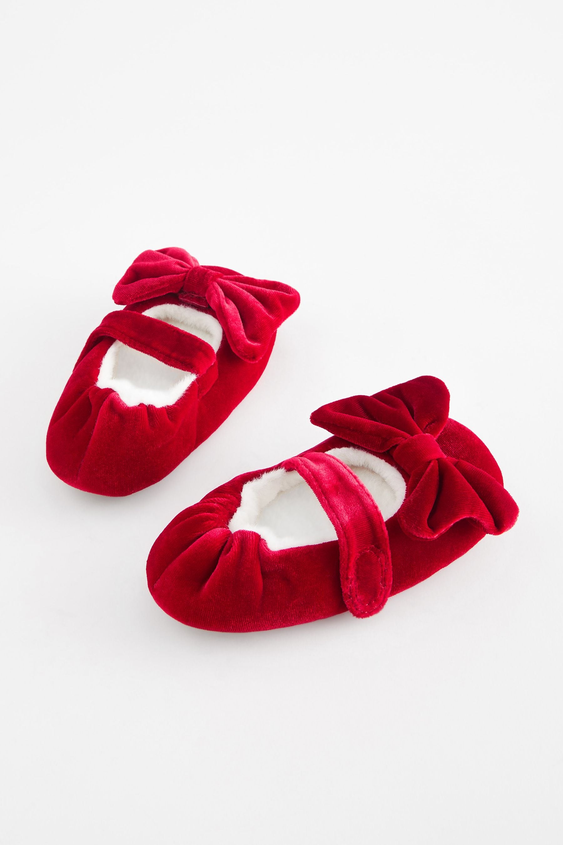 Red Bow Ballet Slippers