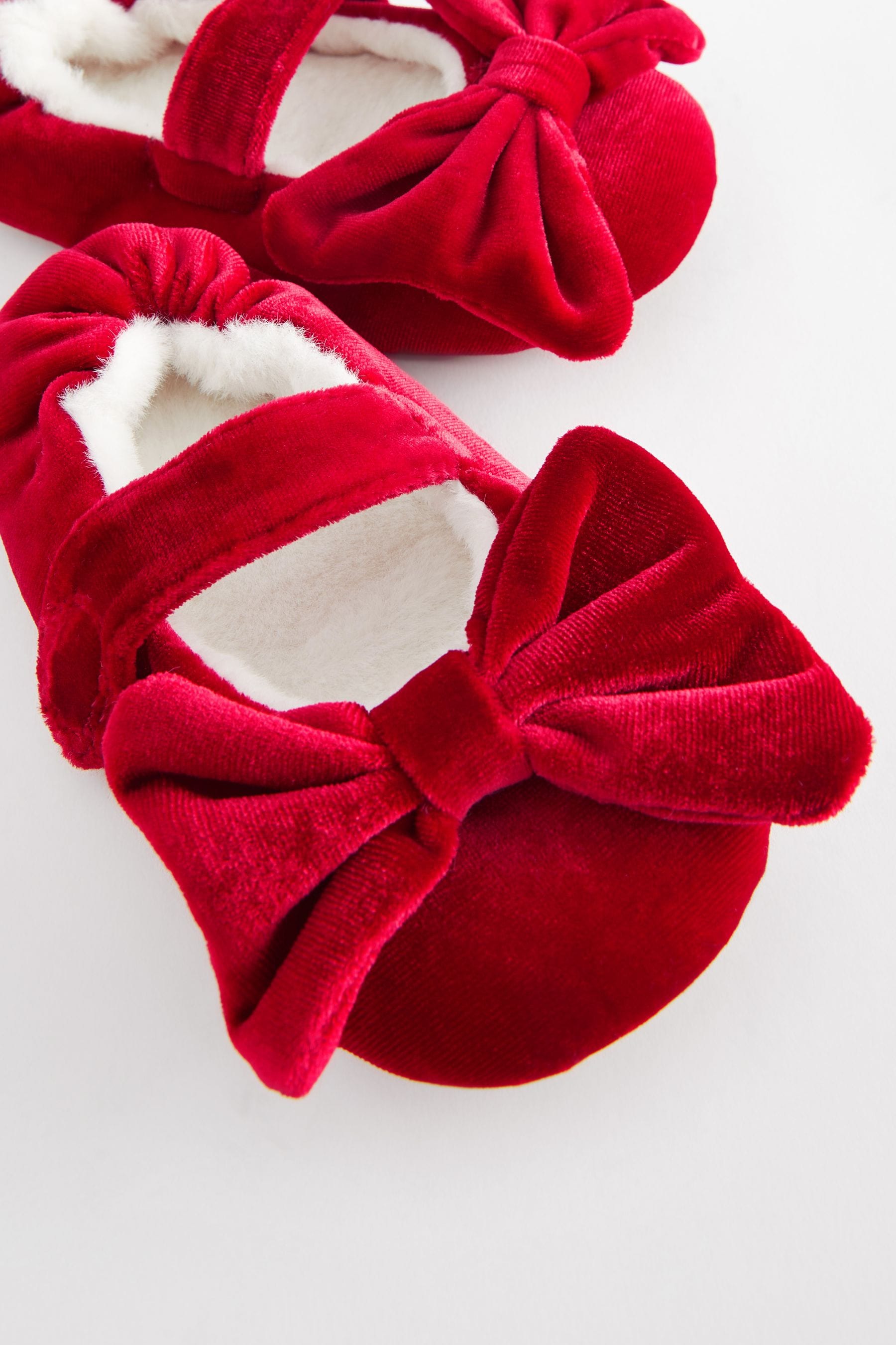 Red Bow Ballet Slippers