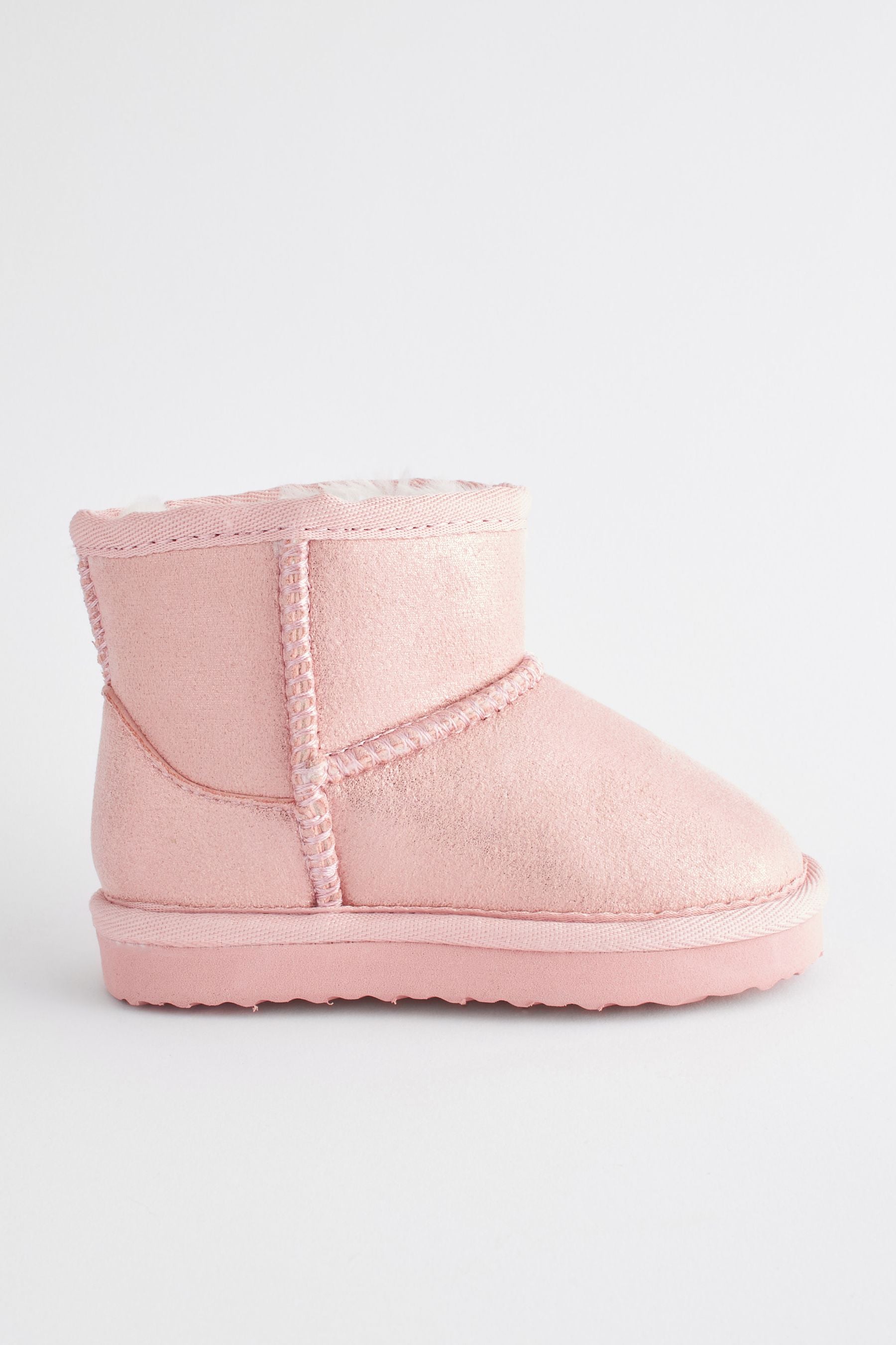 Pink Shimmer Slipper Boots