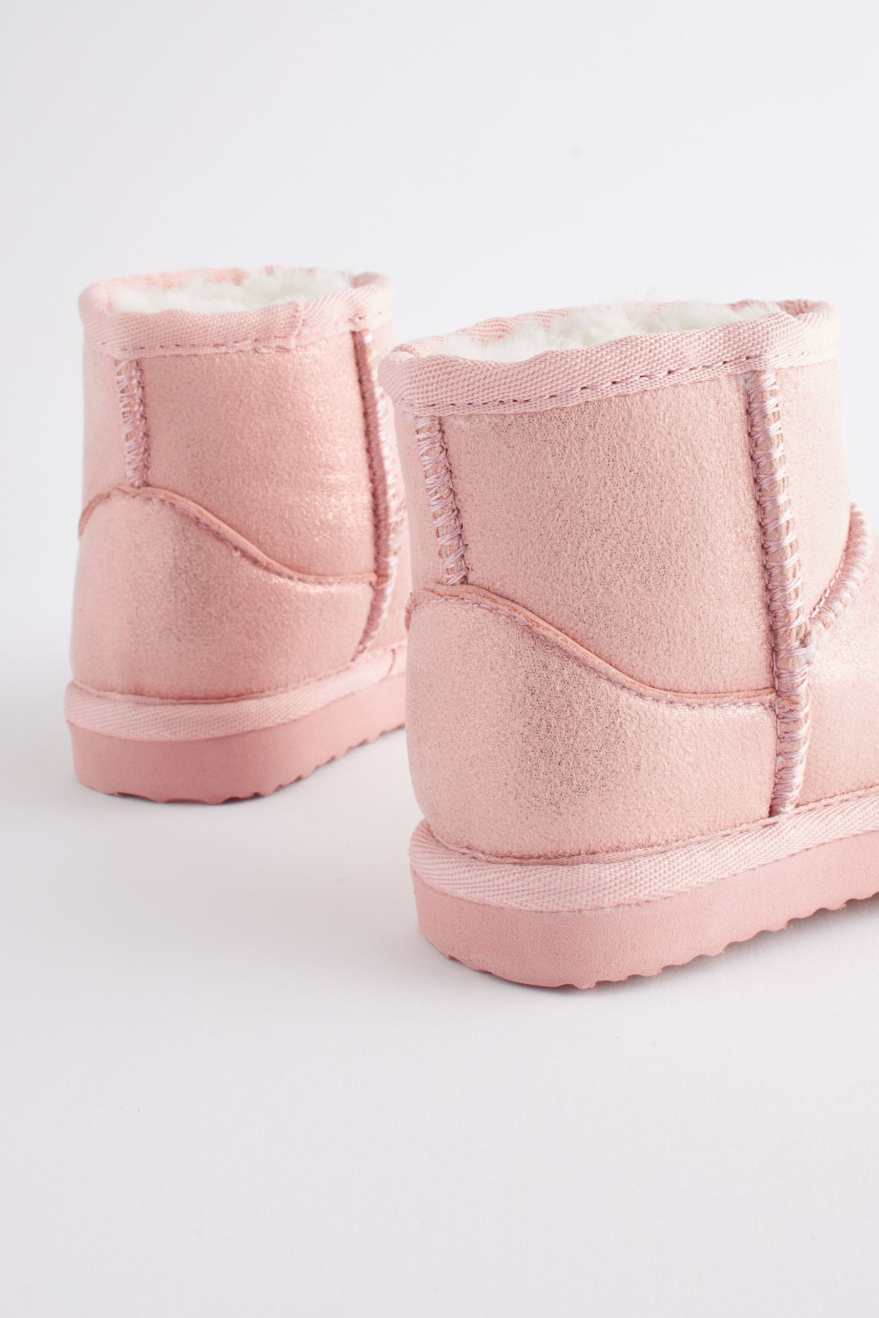 Pink Shimmer Slipper Boots