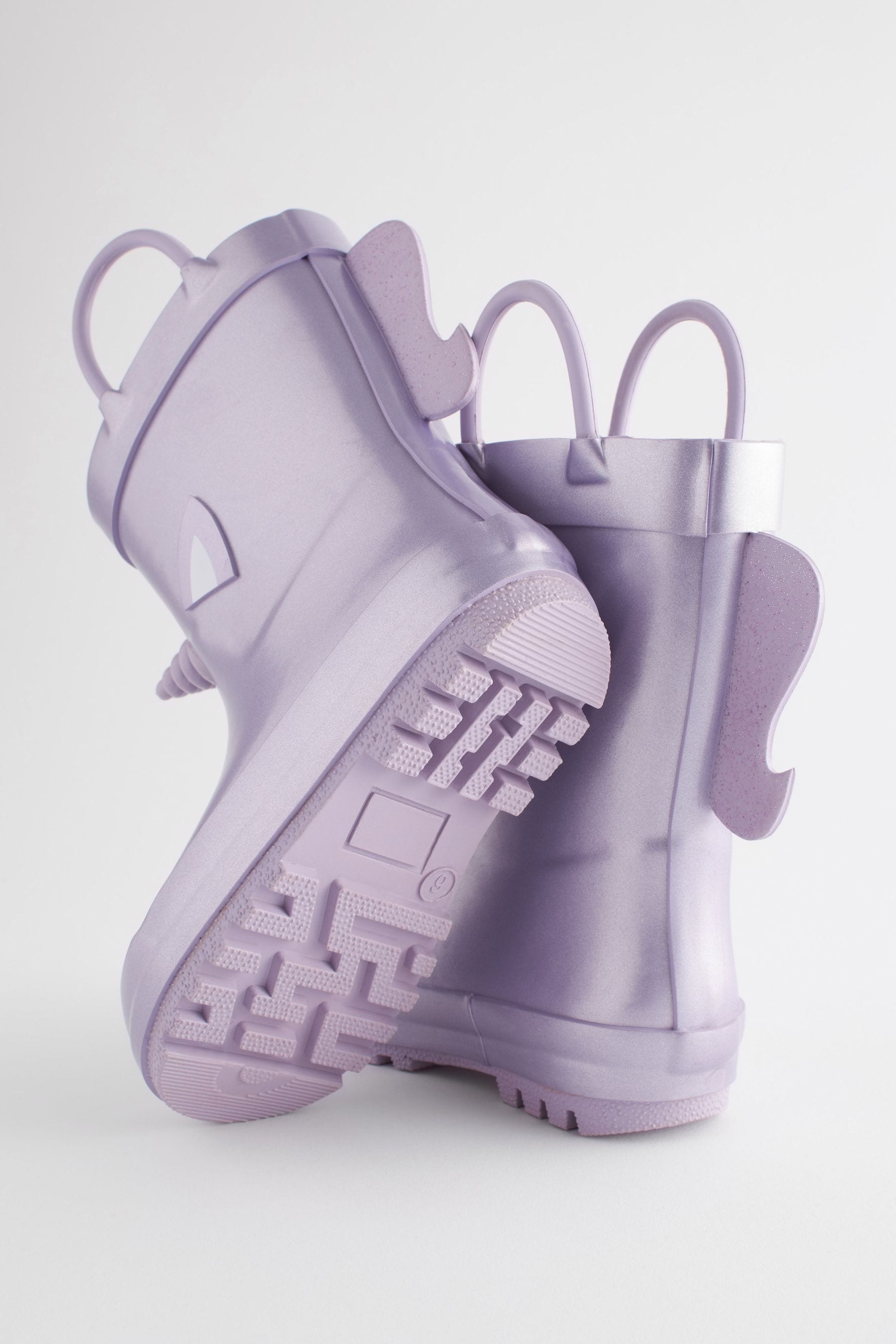 Lilac Purple Unicorn Handle Wellies