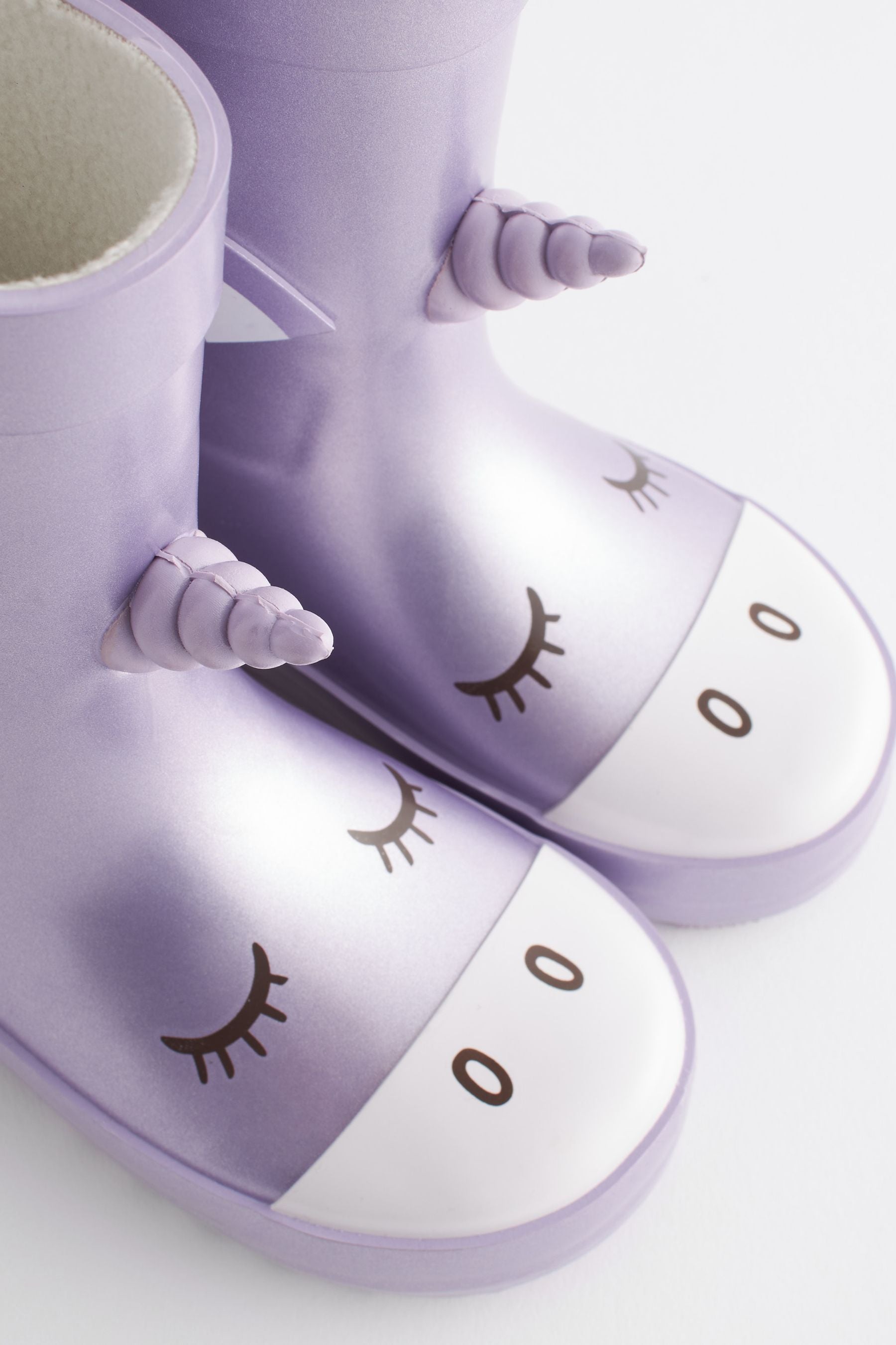 Lilac Purple Unicorn Handle Wellies