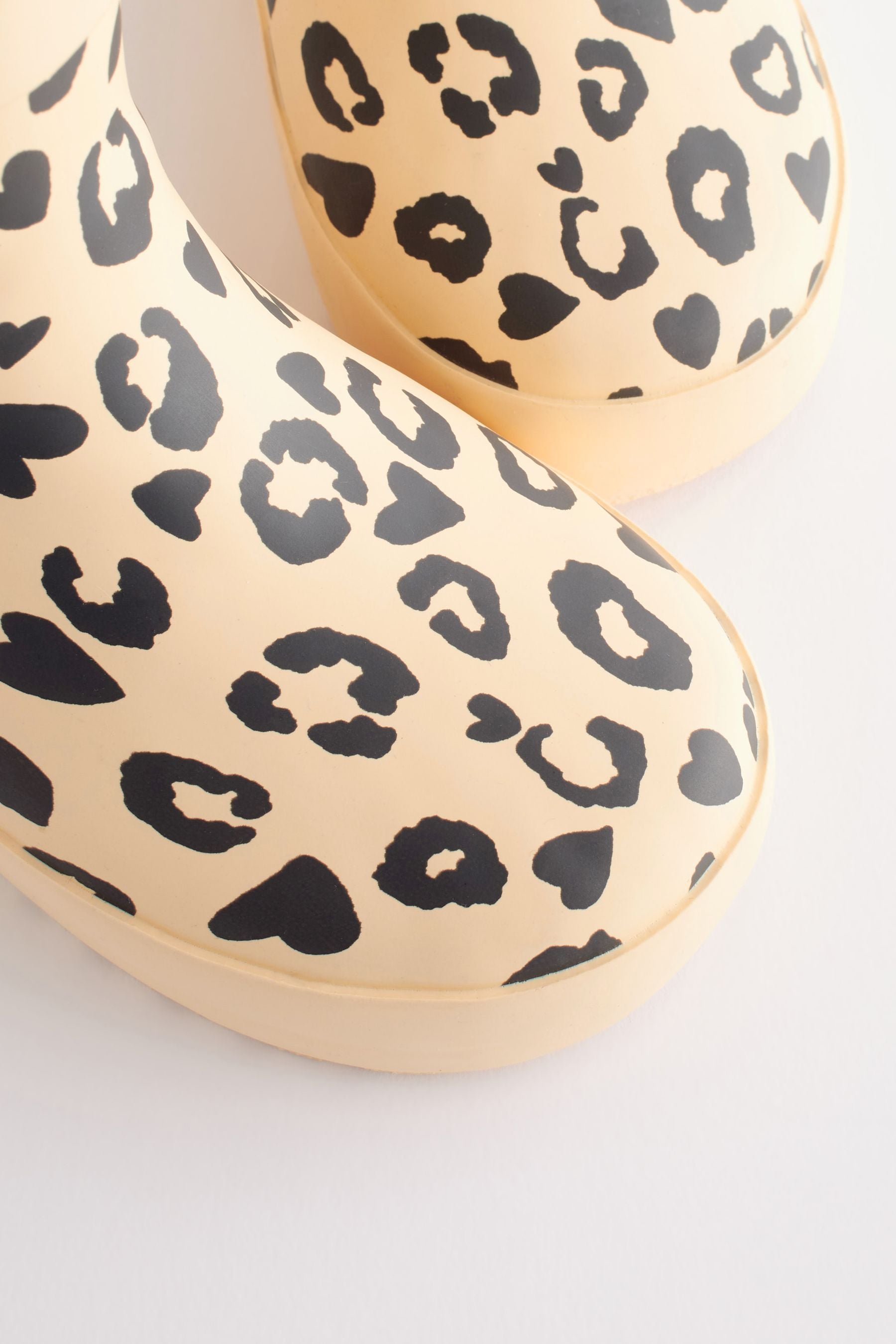 Cream Animal Print Thermal Thinsulate™ Lined Cuff Wellies