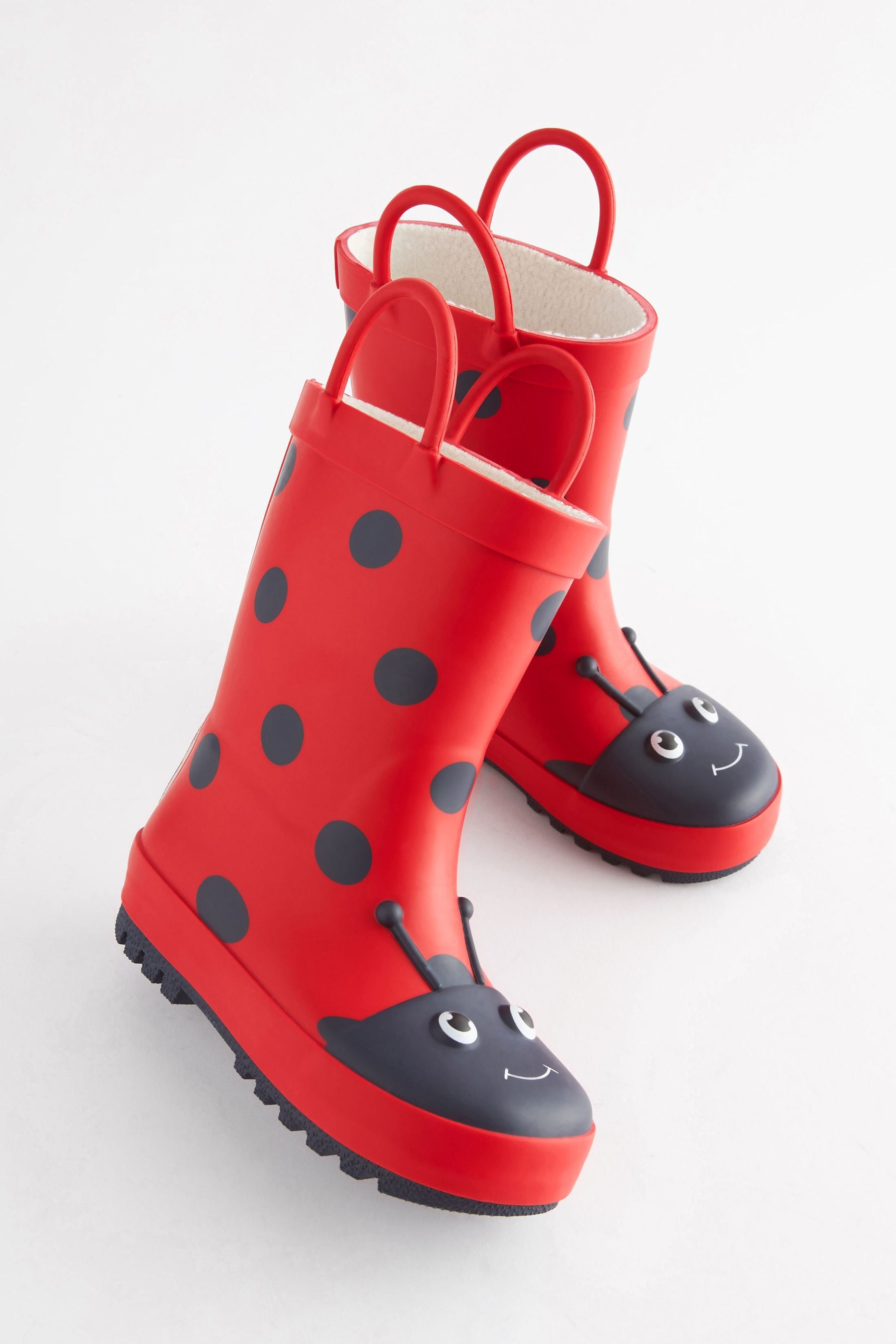 Red Ladybird Handle Wellies