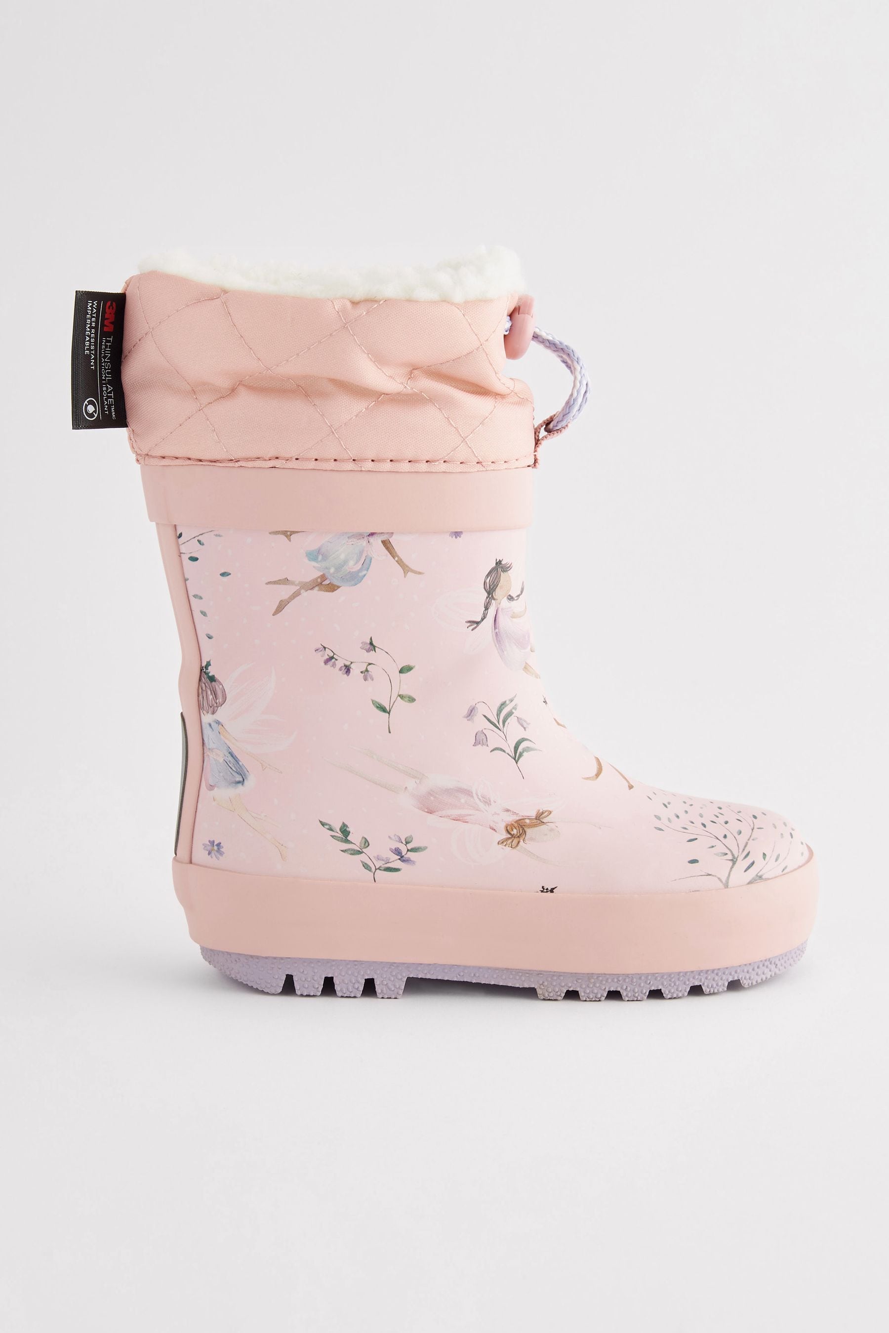 Pink Fairy Thermal Thinsulate™ Lined Cuff Wellies