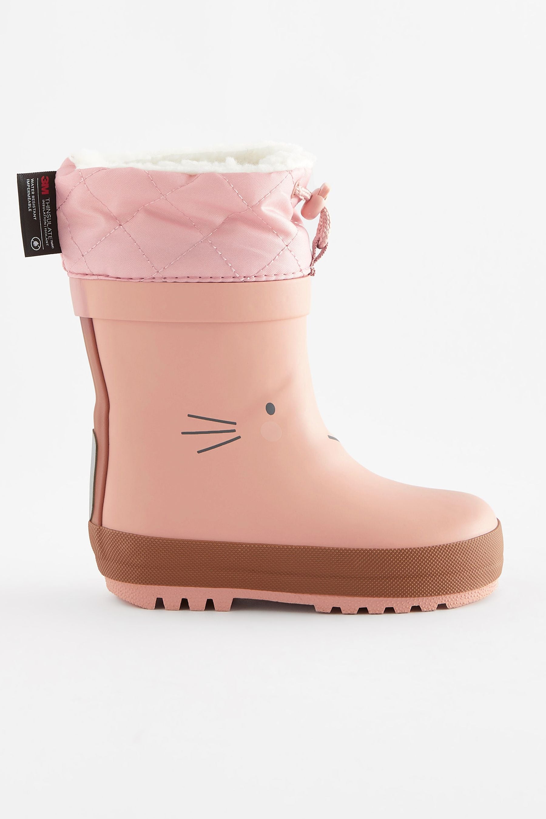 Pink Bunny Thermal Thinsulate™ Lined Cuff Wellies