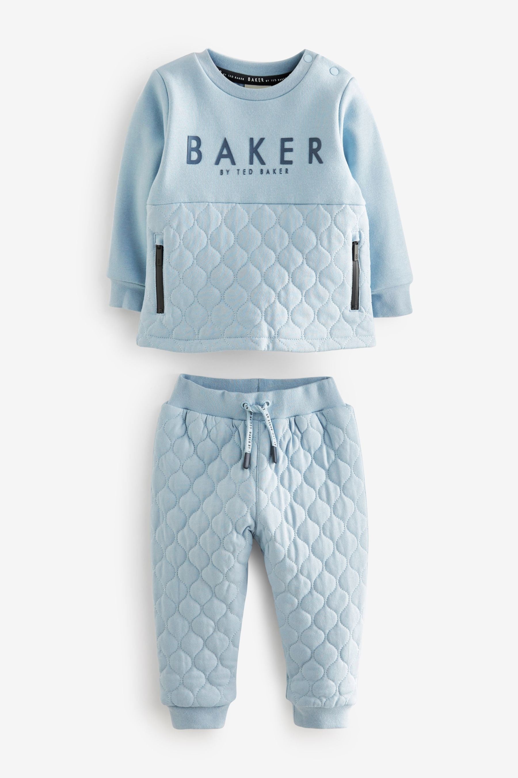 Blue Baker by Ted Baker (0-6yrs) Quilted Sweater and Jogger Set