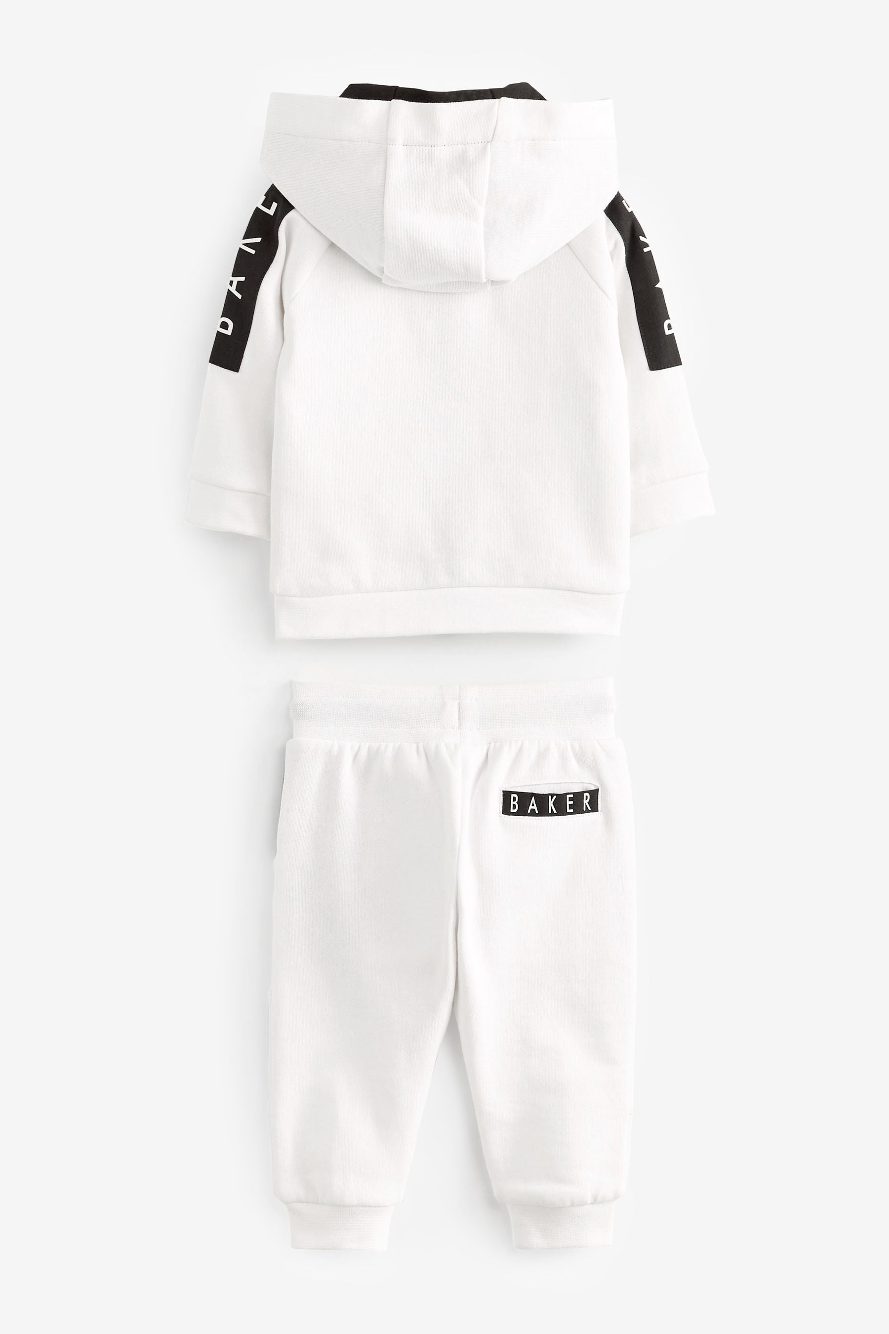 White Baker by Ted Baker White Zip Through Hoodie and Jogger Set