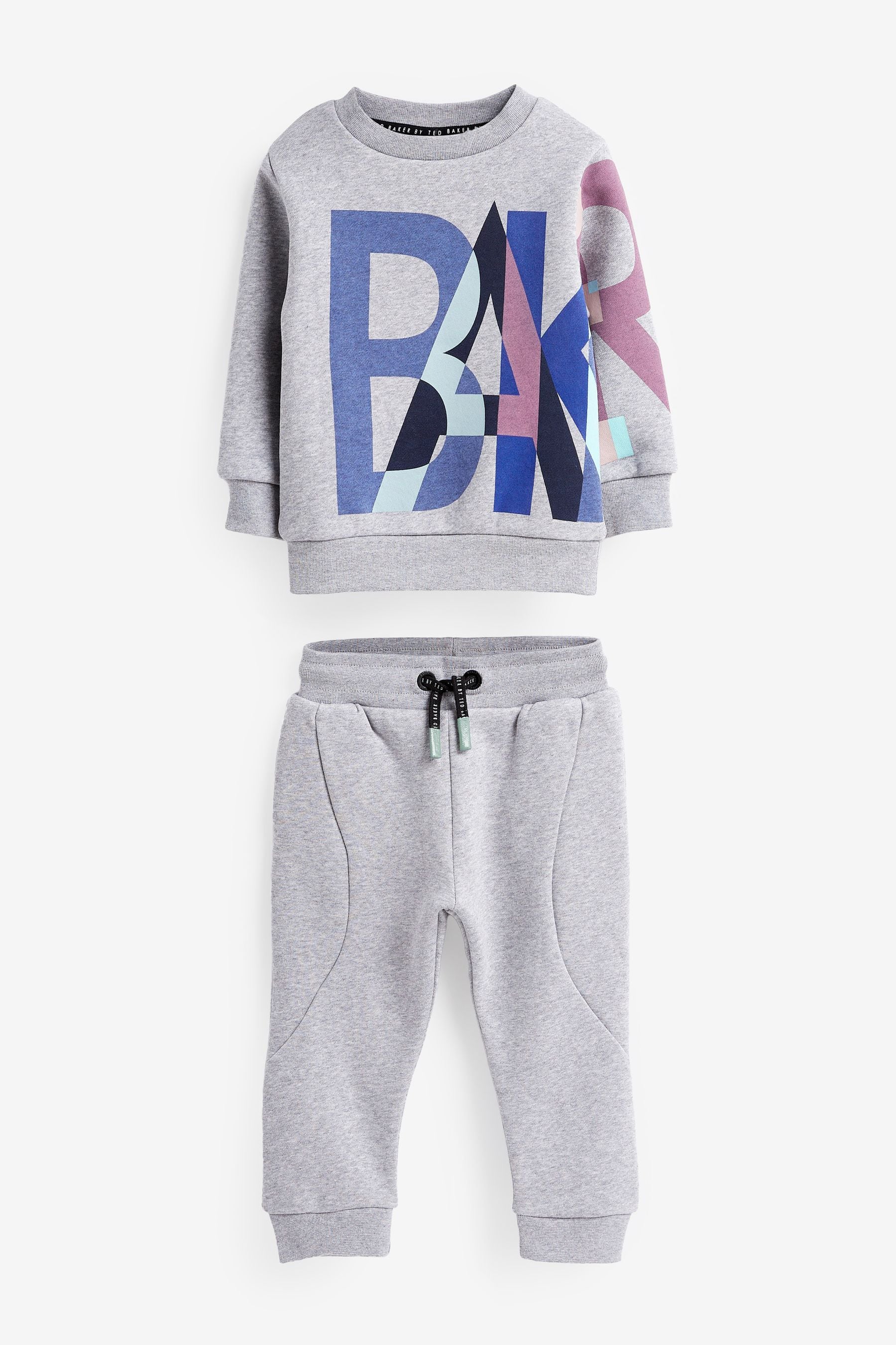 Grey Baker by Ted Baker Grey Letter Sweater and Jogger Set