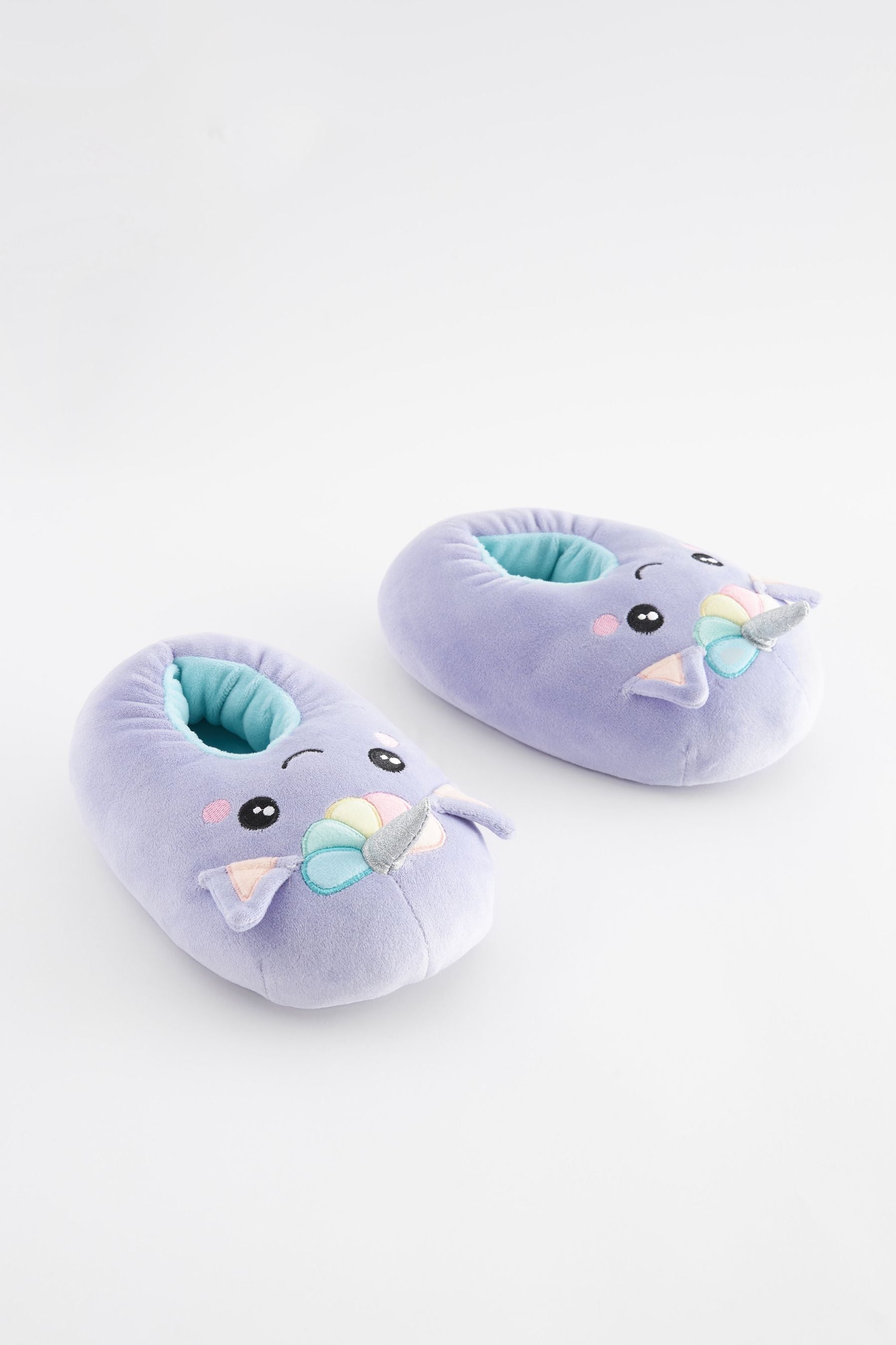 Purple Caticorn Plush Slippers