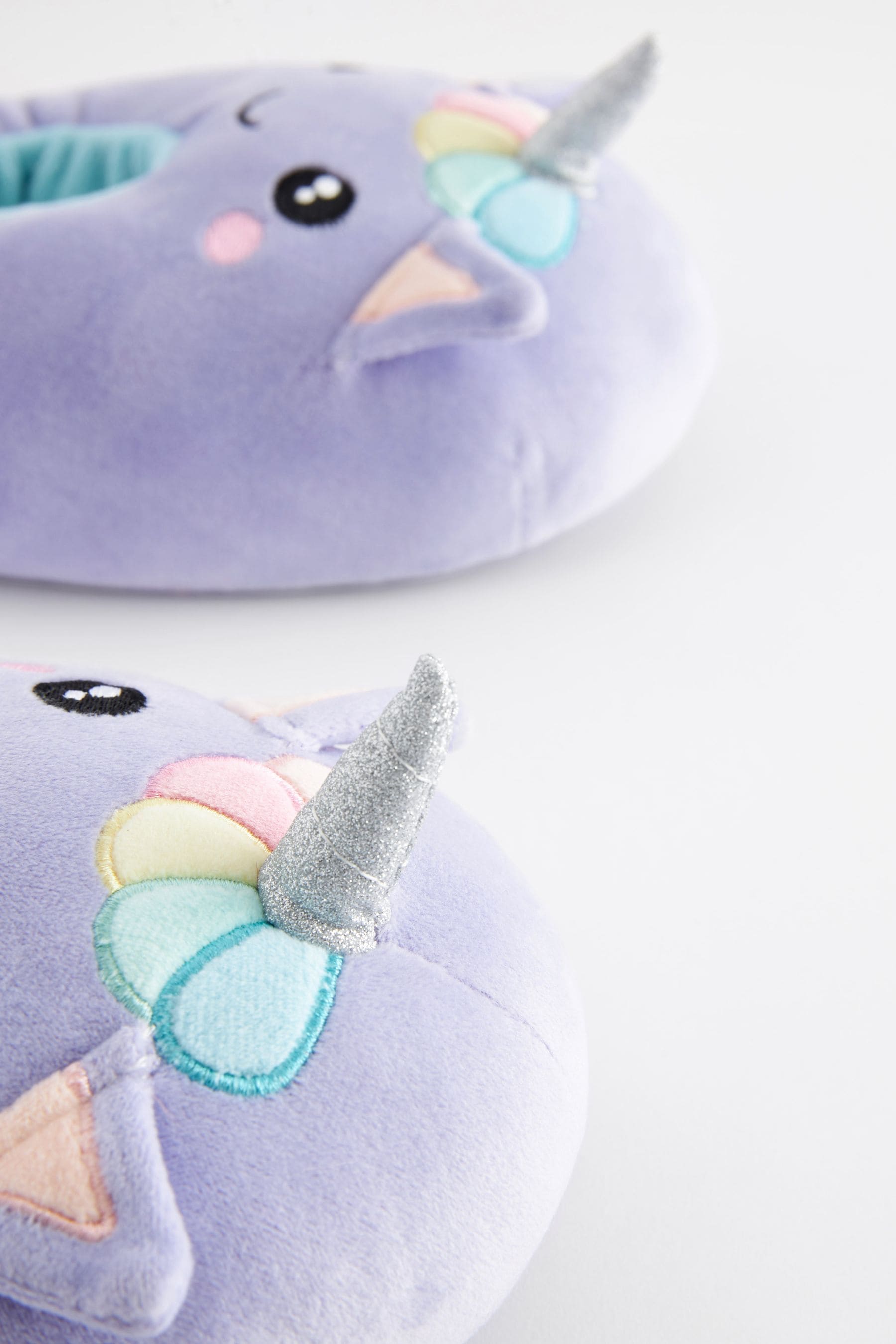 Purple Caticorn Plush Slippers