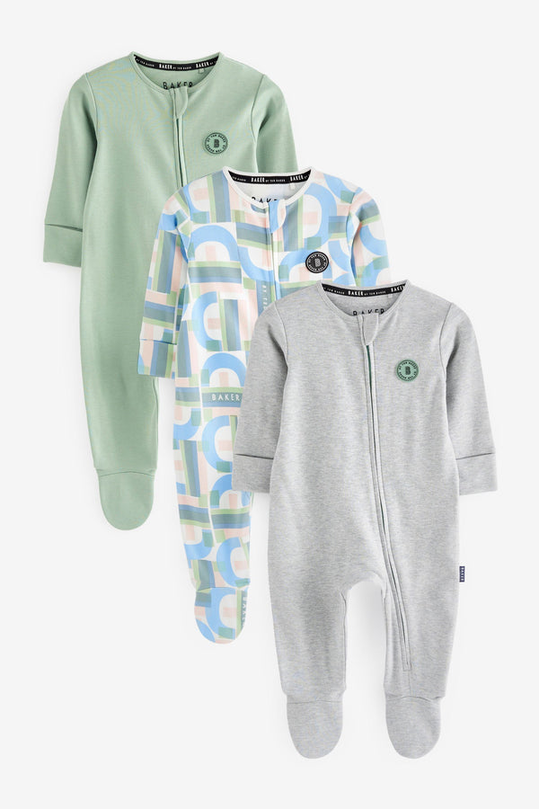 Green Baker by Ted Baker Sleepsuit 3 Pack