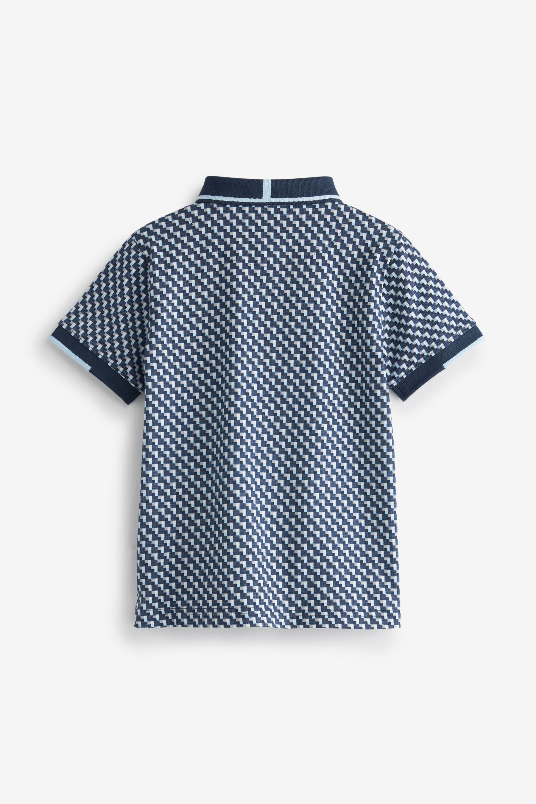 Navy Baker by Ted Baker Geometric Polo Shirt