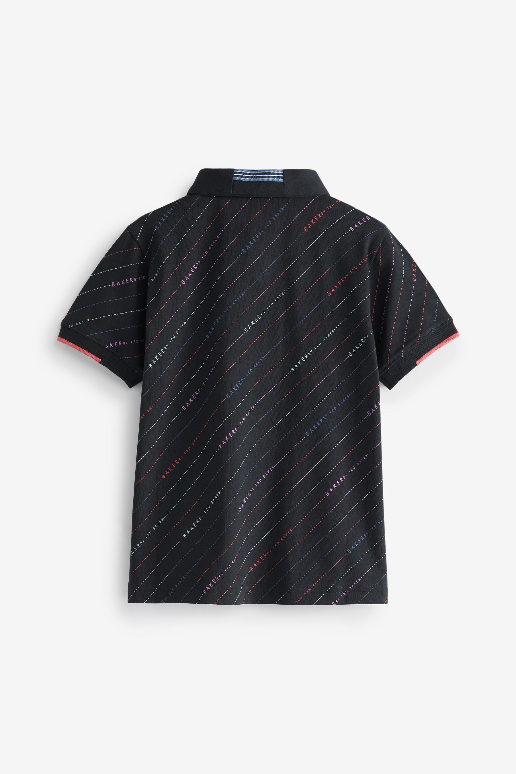 Black Baker by Ted Baker Grid Polo Shirt