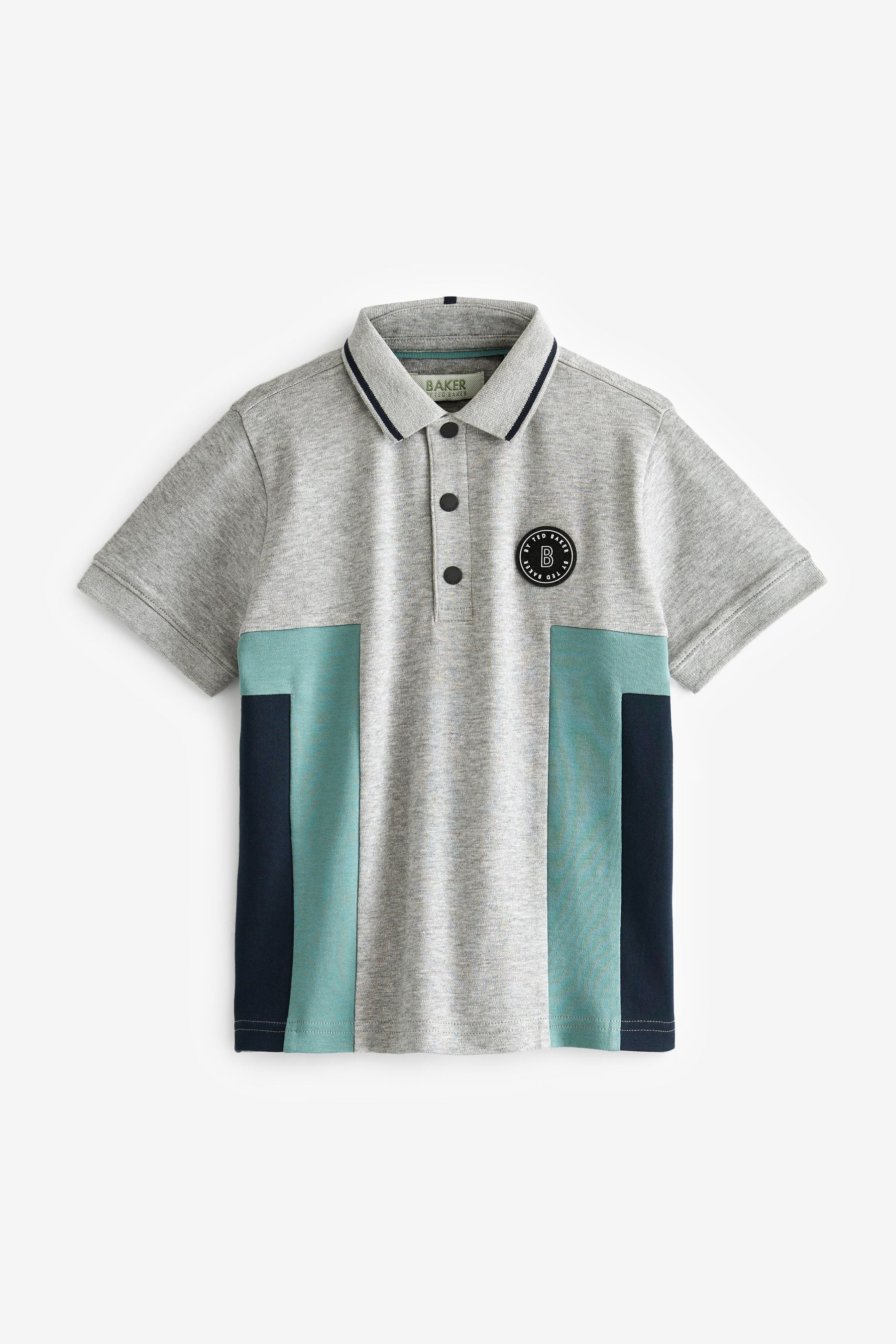 Grey Baker by Ted Baker Colourblock Polo Shirt