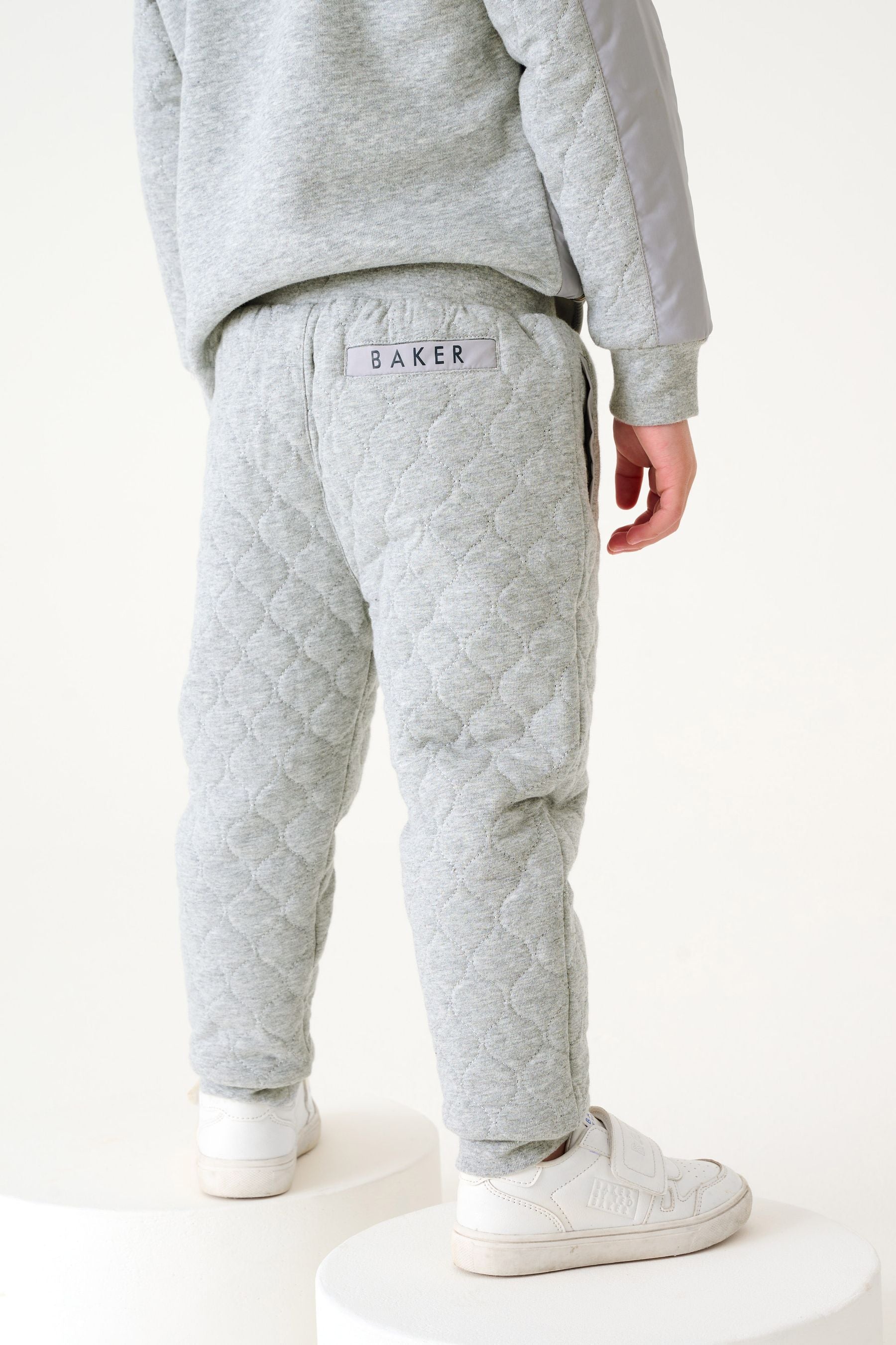 Grey Baker by Ted Baker (0-6yrs) Quilted Sweater and Jogger Set