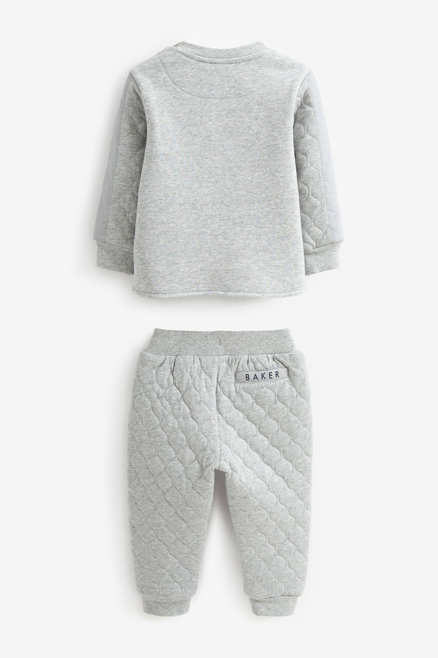 Grey Baker by Ted Baker (0-6yrs) Quilted Sweater and Jogger Set