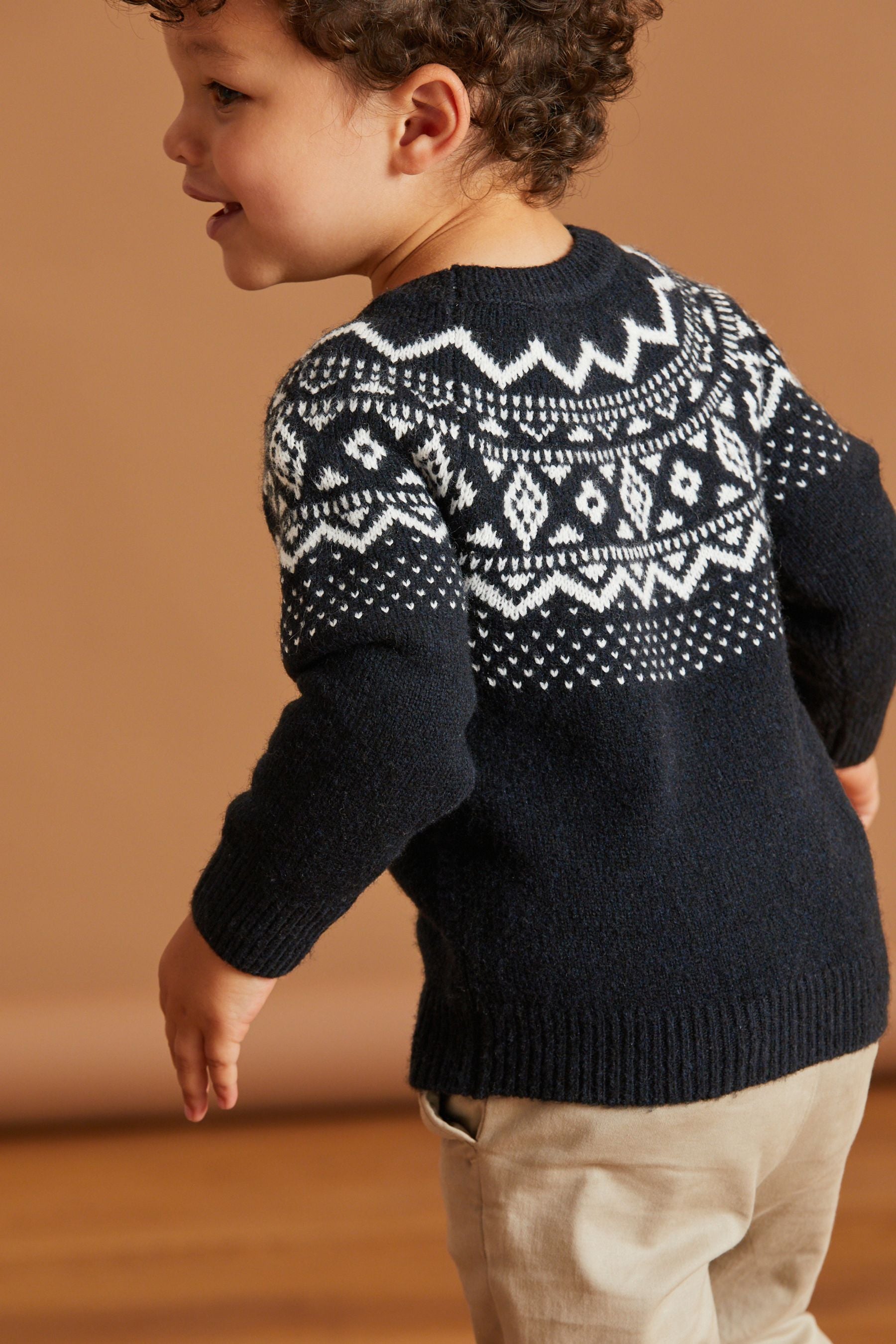 Blue Fairisle Knitted Set (3mths-7yrs)