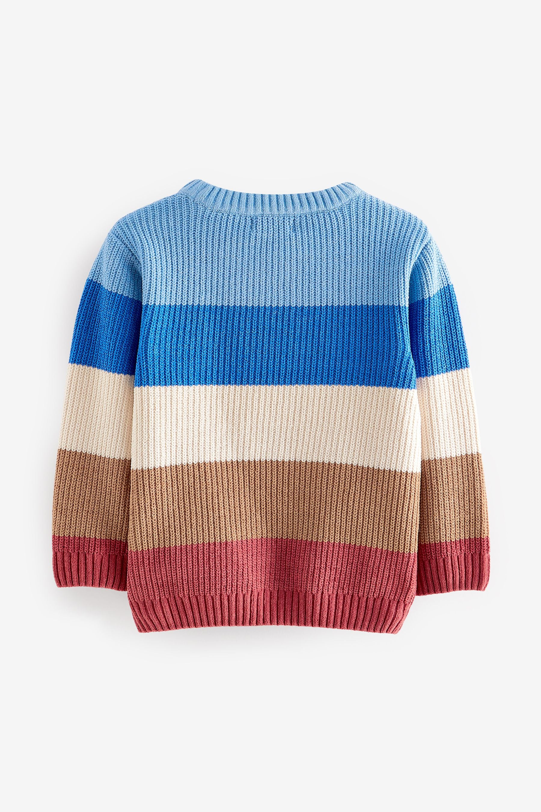 Multi Colourblock Stripe Chenille Crew Jumper (3mths-7yrs)