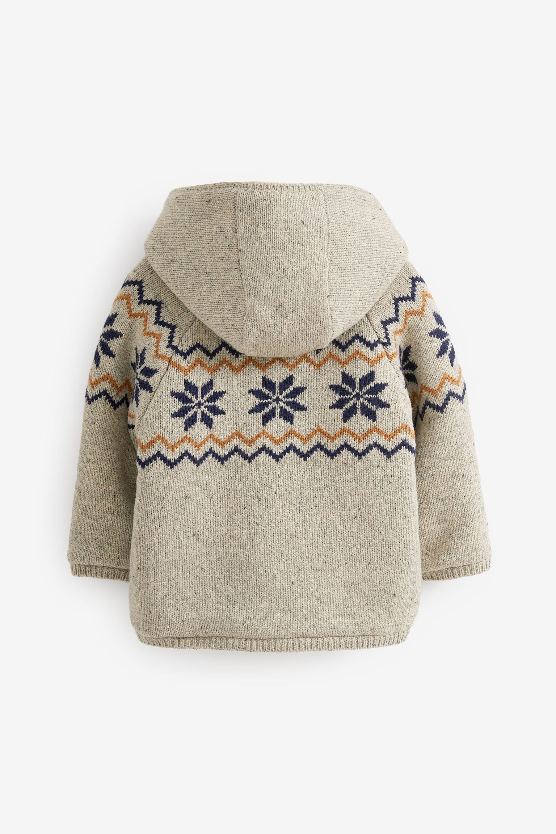 Natural Borg Lined Hooded Cardigan (3mths-7yrs)