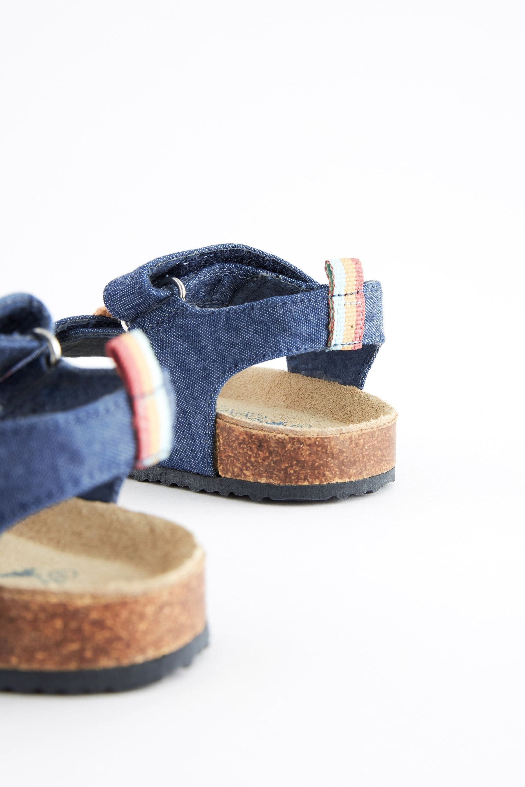 Denim Tractor Crochet Corkbed Comfort Sandals