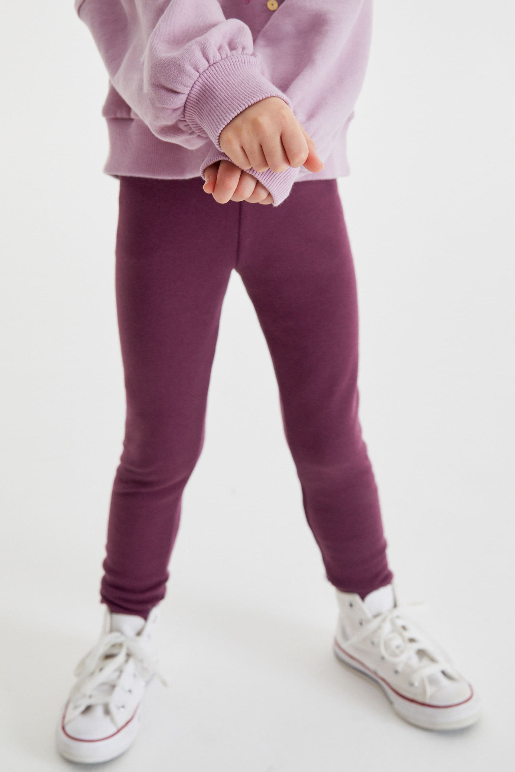 Berry Red Cosy Fleece Lined Leggings (3-16yrs)