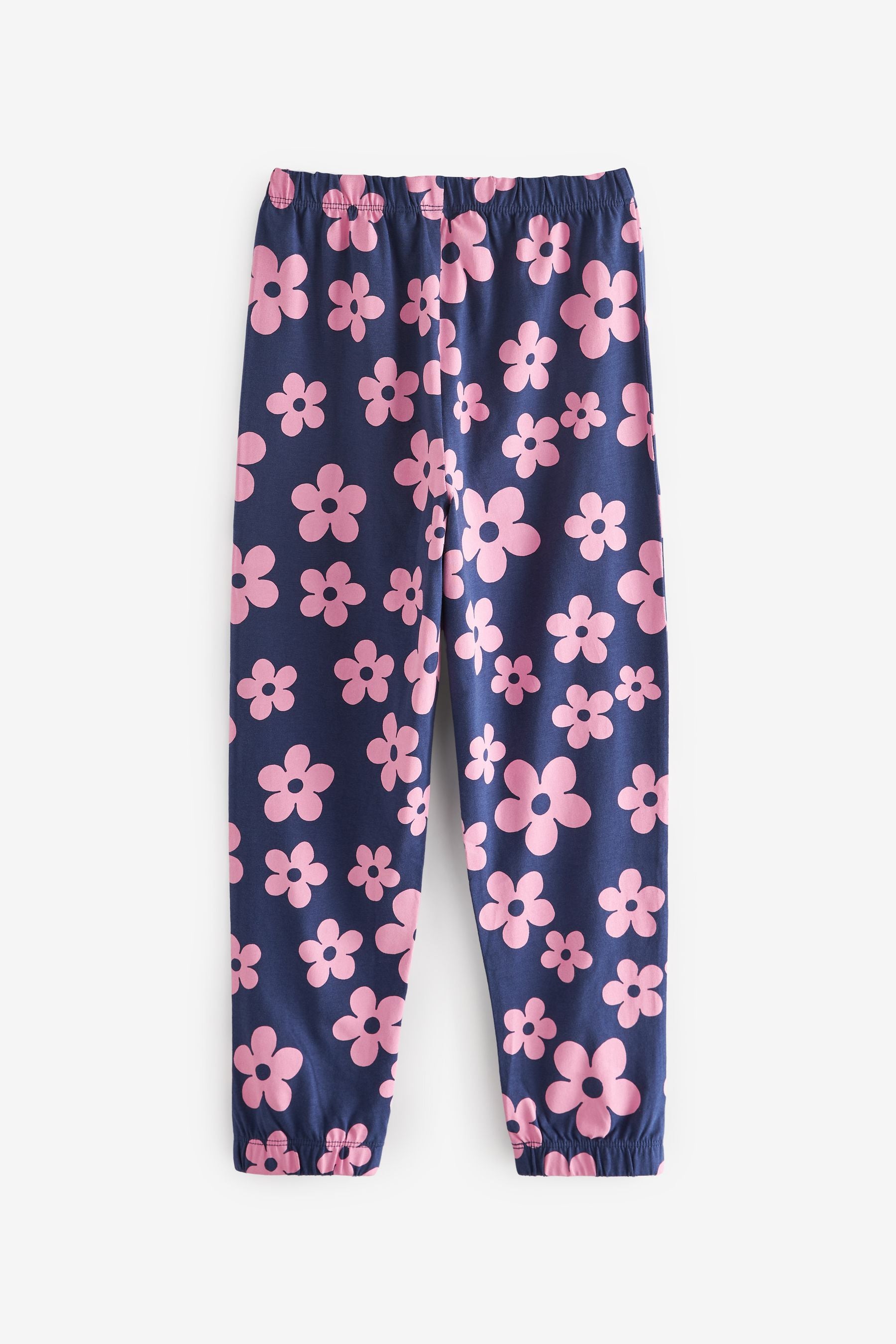 Navy/Pink Daisy Heart Pyjamas 2 Packs (3-16yrs)