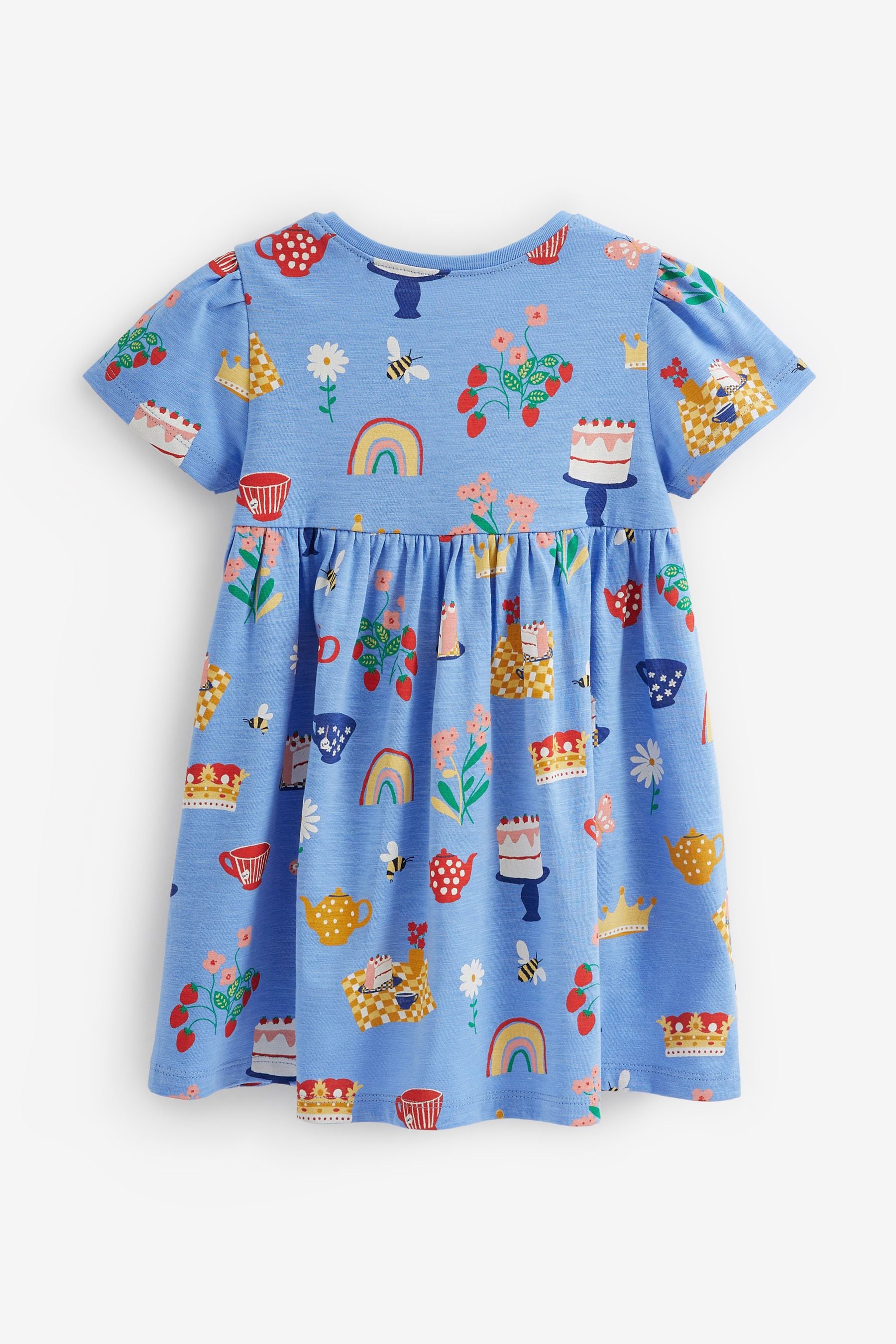 Blue Coronation Short Sleeve Cotton Jersey Dress (3mths-7yrs)