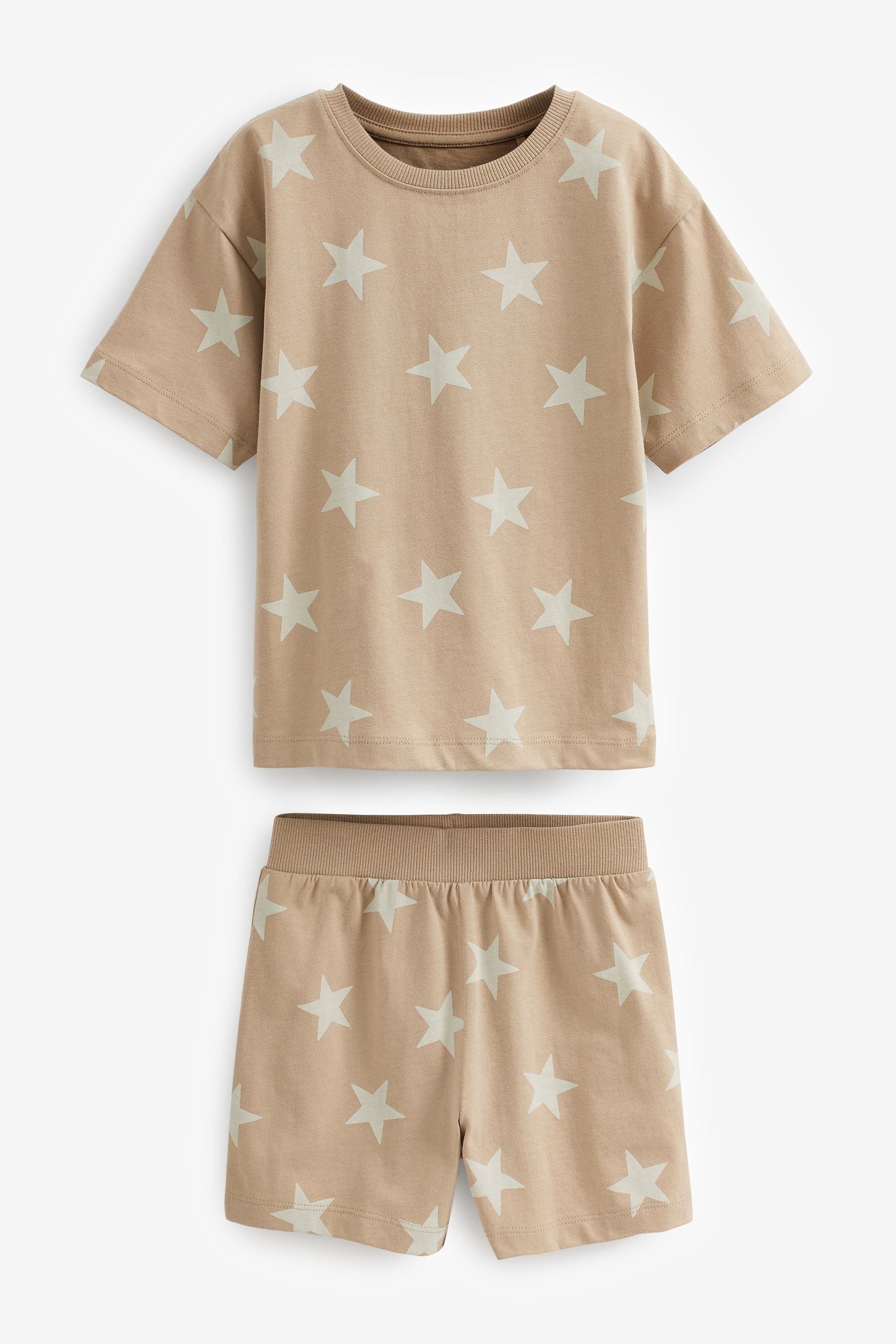 Neutral Star 3 Pack Short Pyjamas (9mths-12yrs)