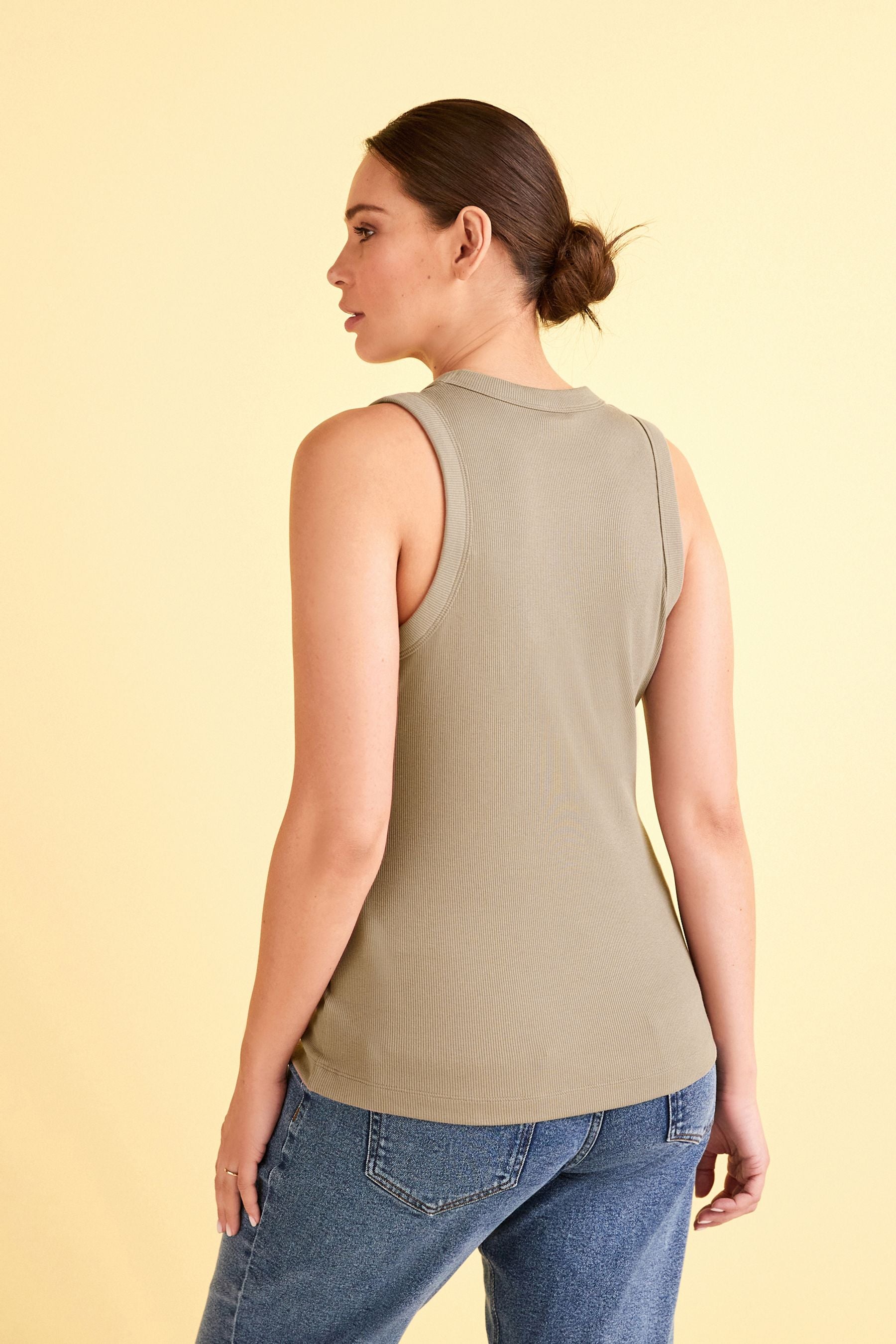 Taupe Brown Maternity Racer Vest