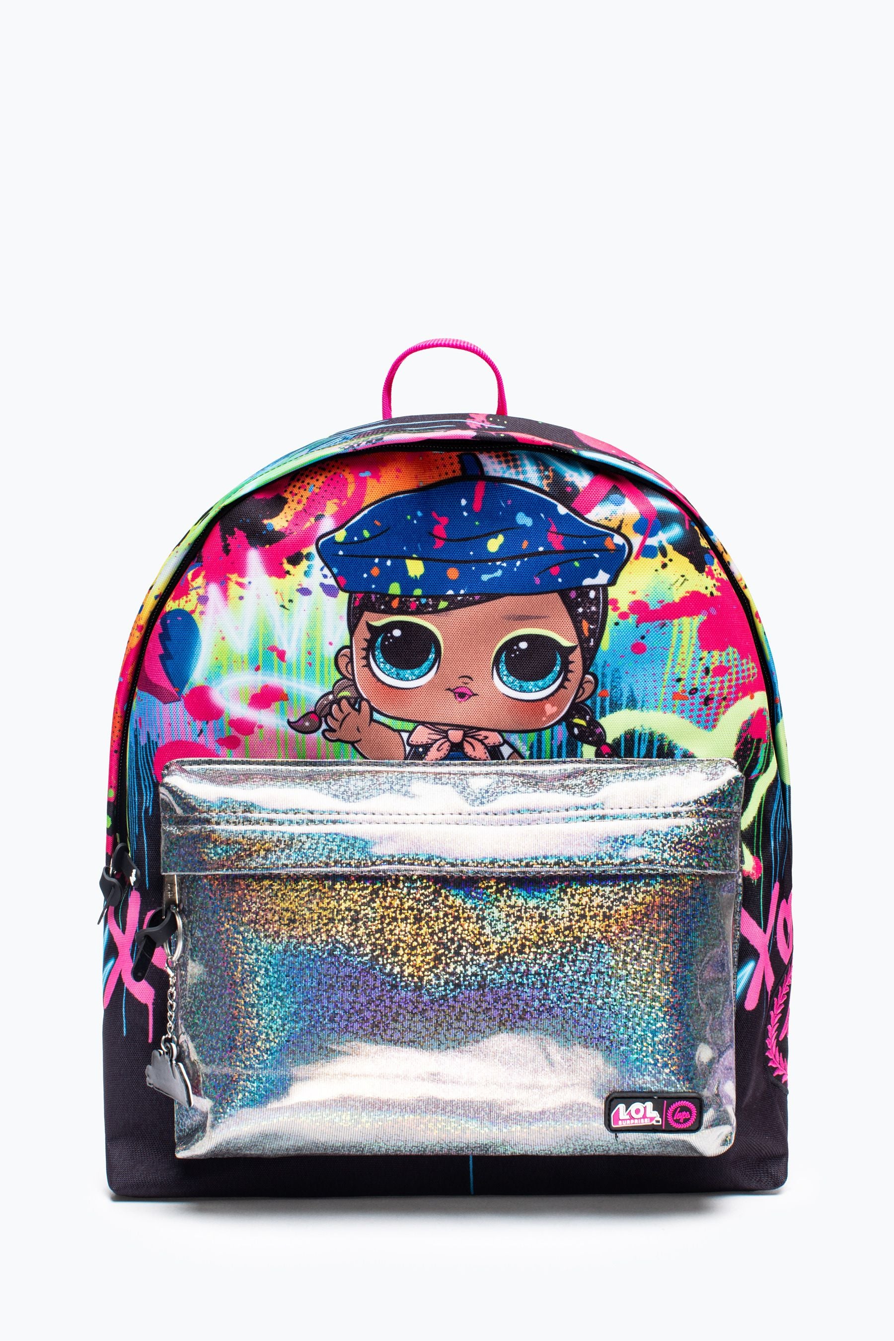 Pink Hype. Pink Surprise Drip Drop Multi Coloured Backpack