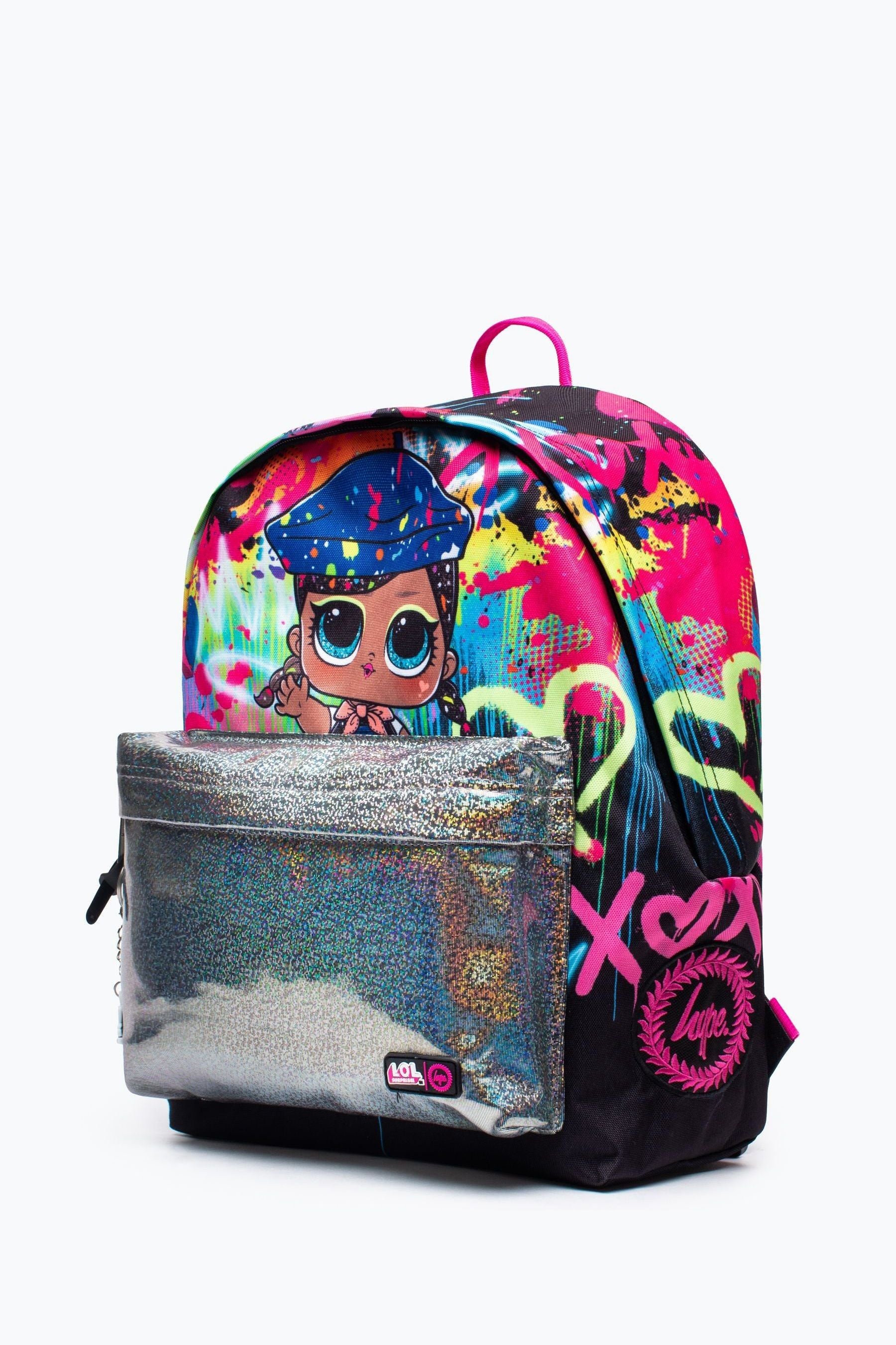 Pink Hype. Pink Surprise Drip Drop Multi Coloured Backpack