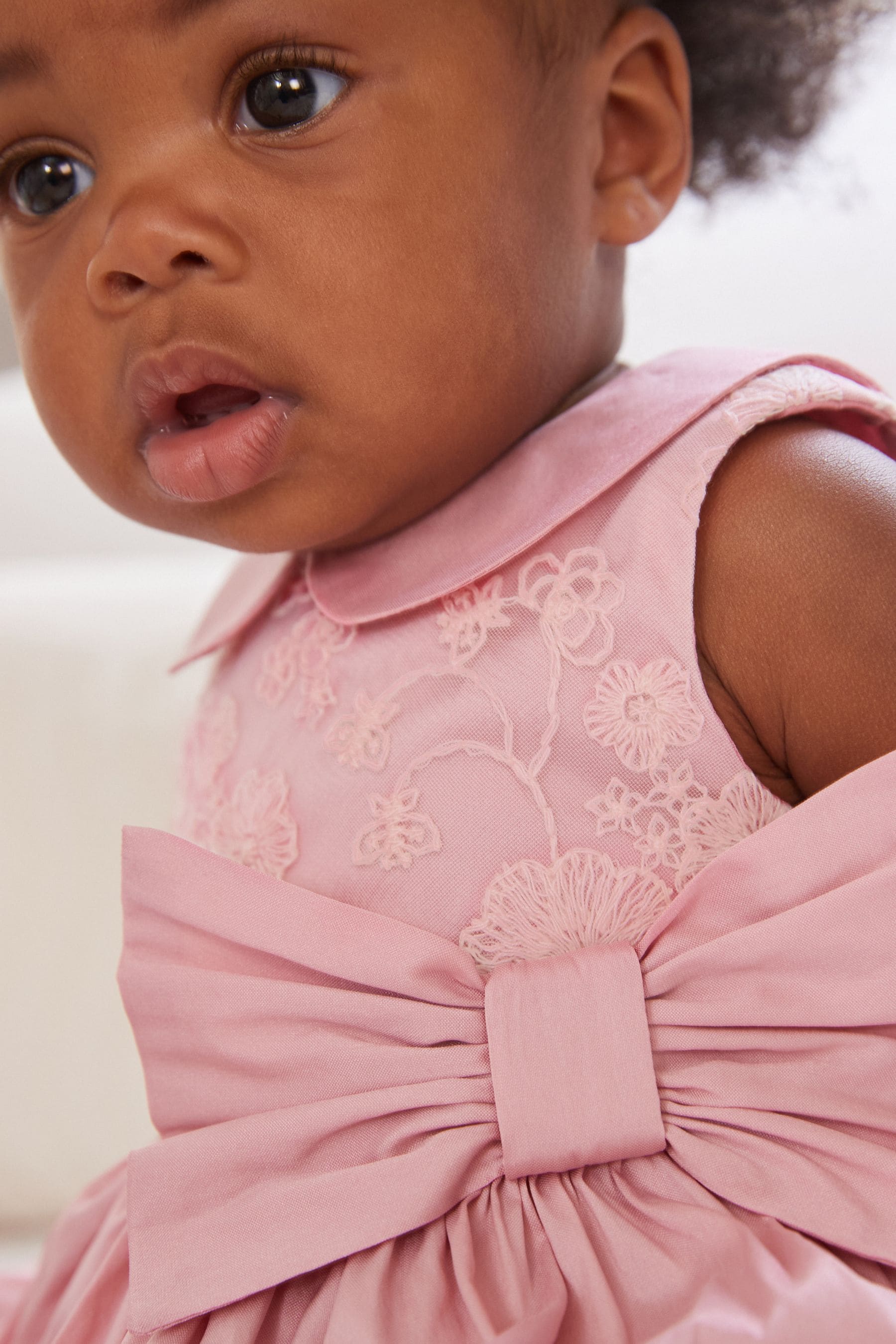 Pink Bow Prom Baby Dress (0mths-2yrs)