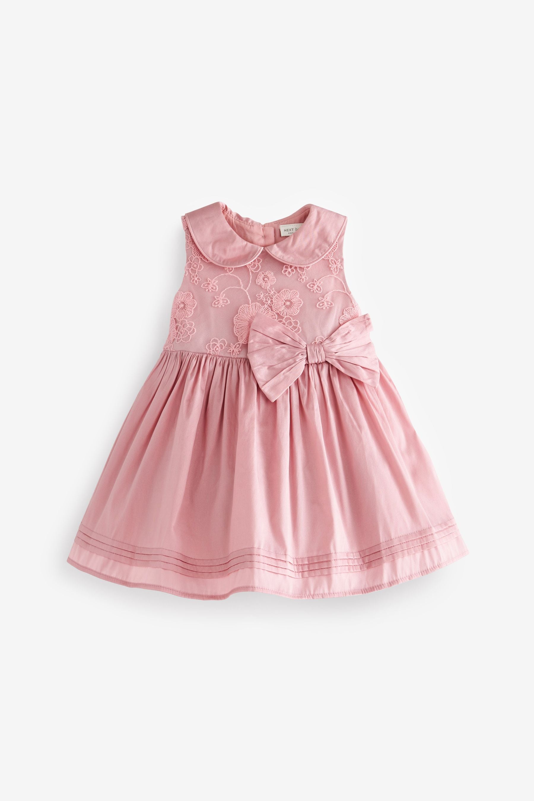 Pink Bow Prom Baby Dress (0mths-2yrs)