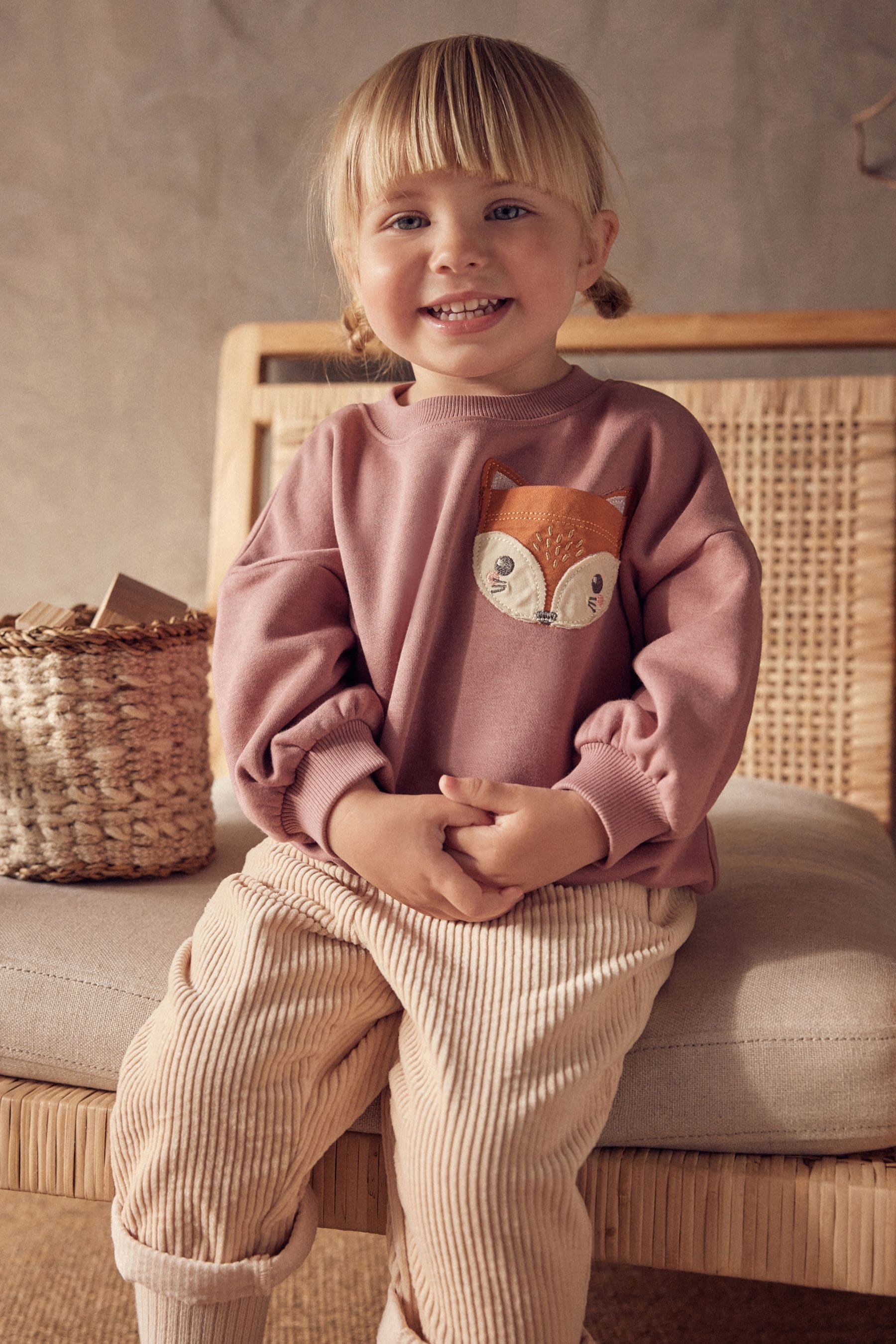 Purple Fox Sweatshirt (3mths-7yrs)