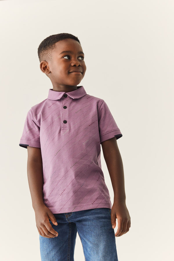 Purple Baker by Ted Baker Grid Polo Shirt