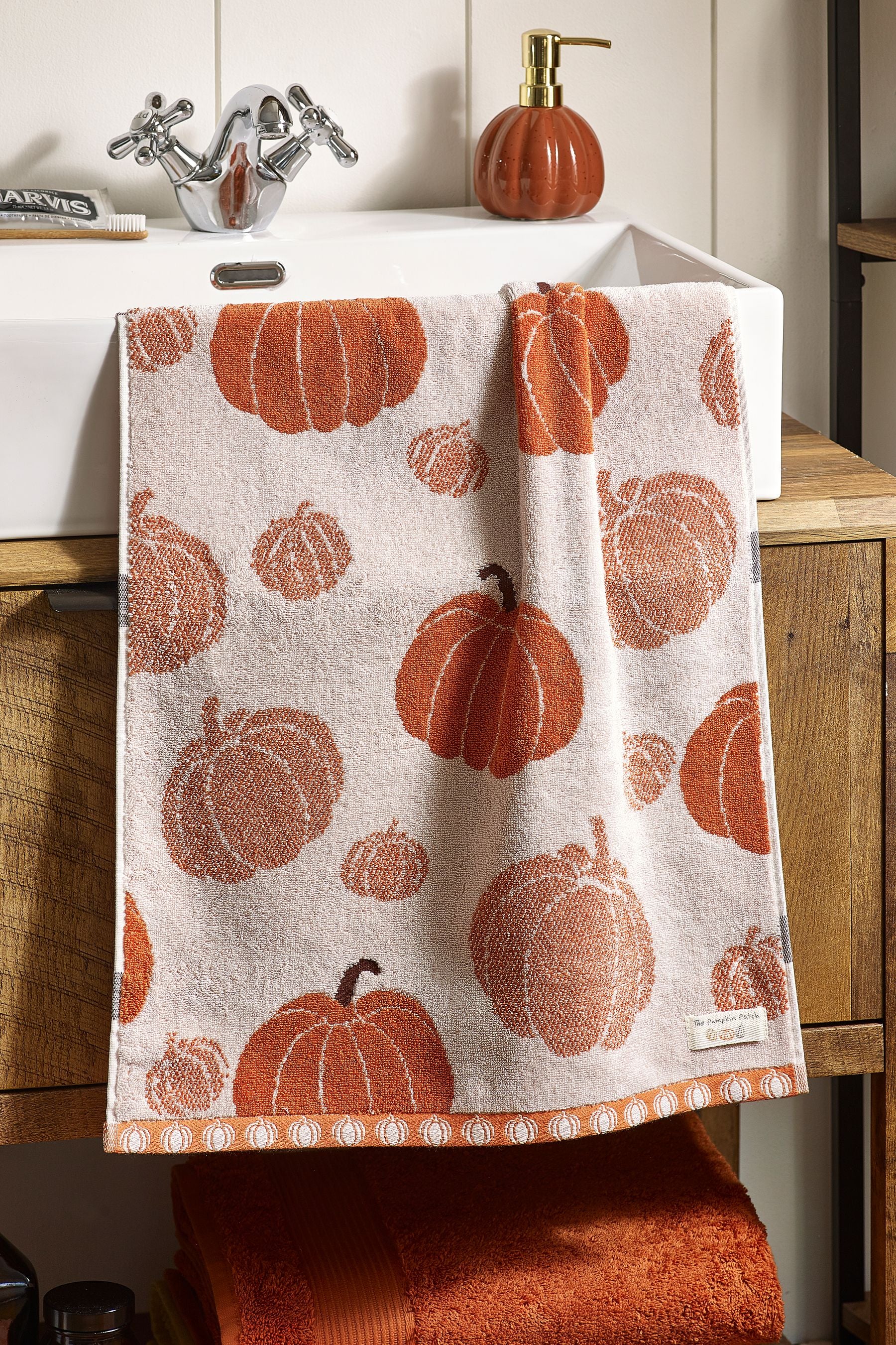 Orange Pumpkins Towel