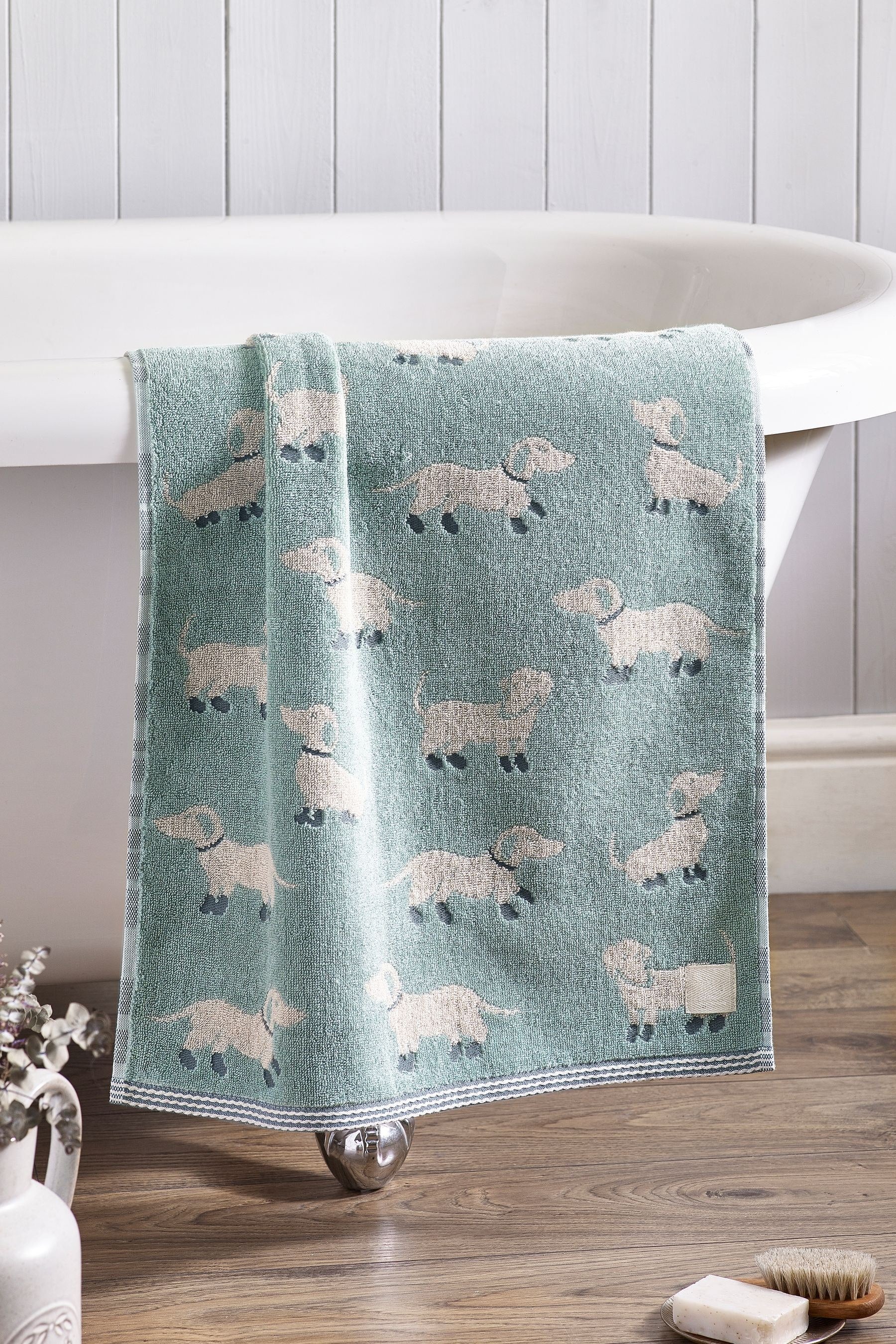 Green Dogs Towel