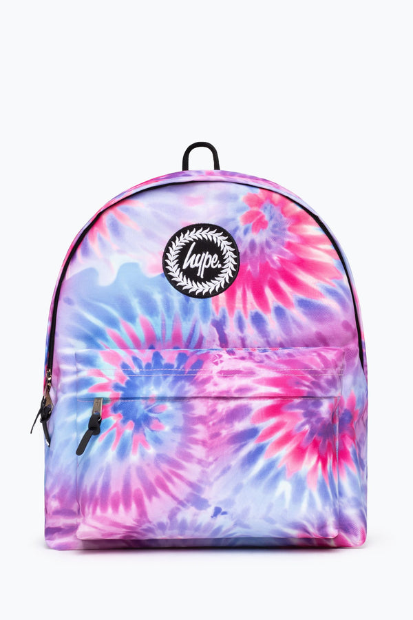 Blue Hype. Blue Multi Swirl Tie Dye Backpack