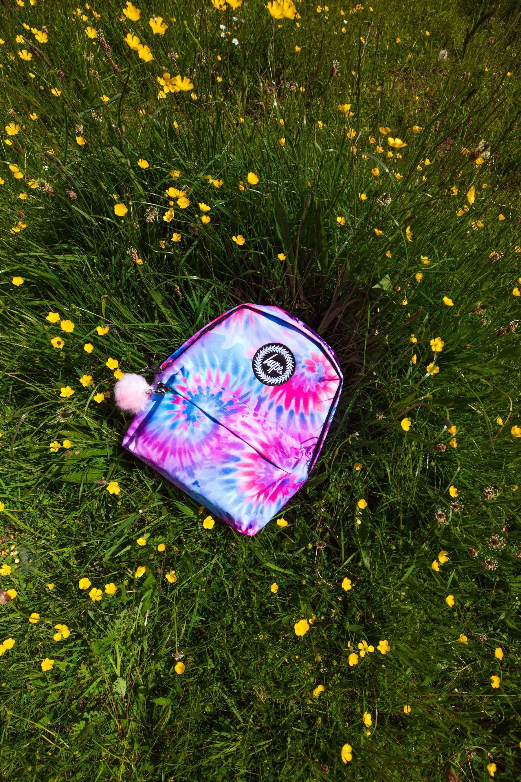 Blue Hype. Blue Multi Swirl Tie Dye Backpack