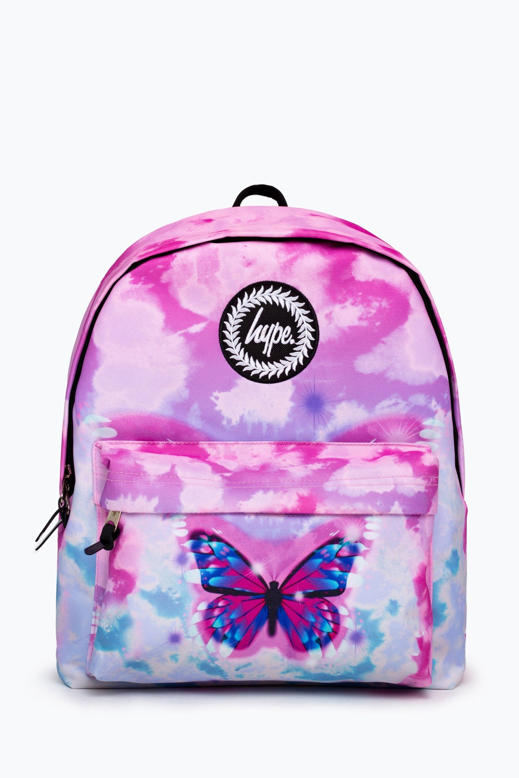 Pink Hype. Pink Gradient Skies Butterfly Backpack