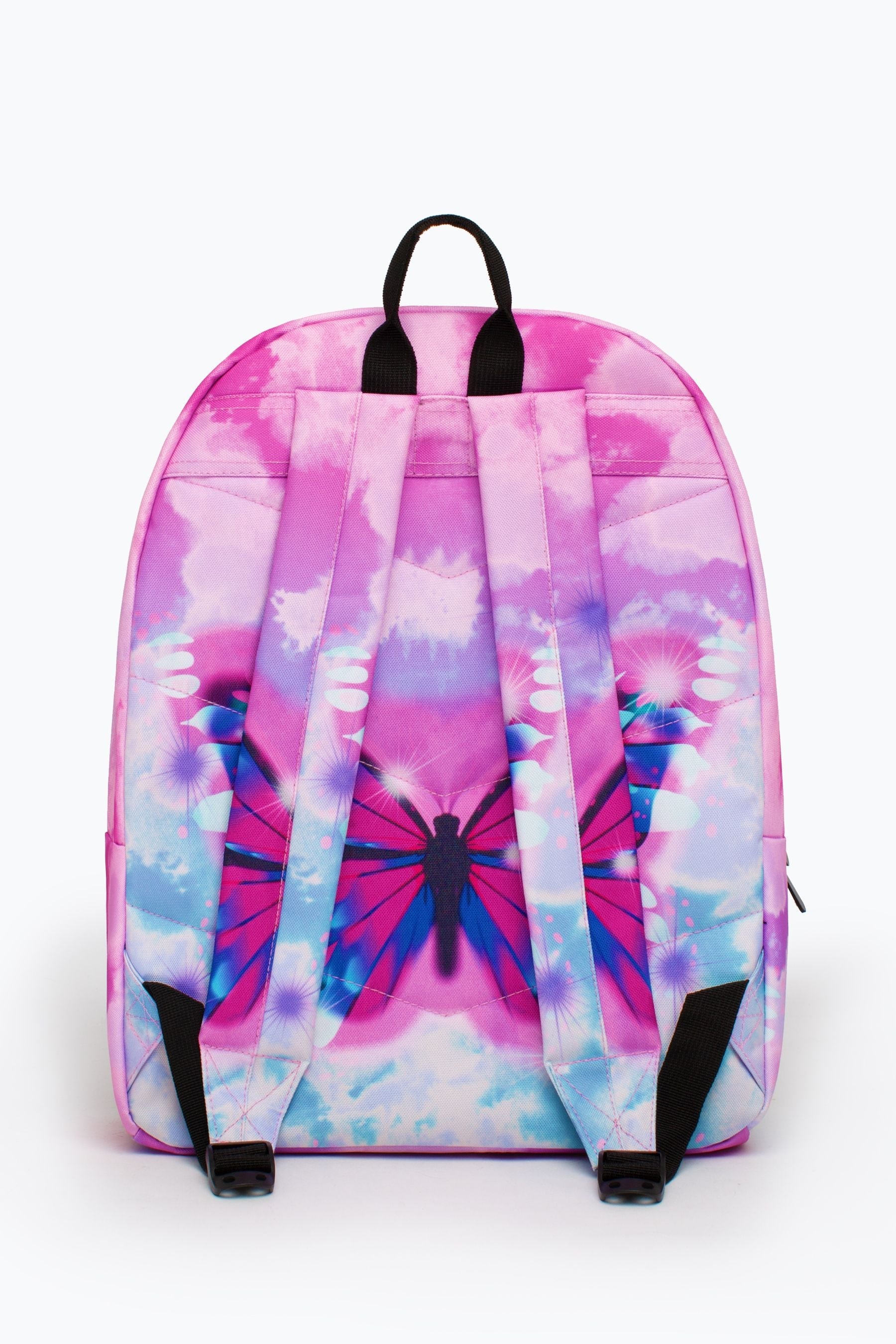 Pink Hype. Pink Gradient Skies Butterfly Backpack