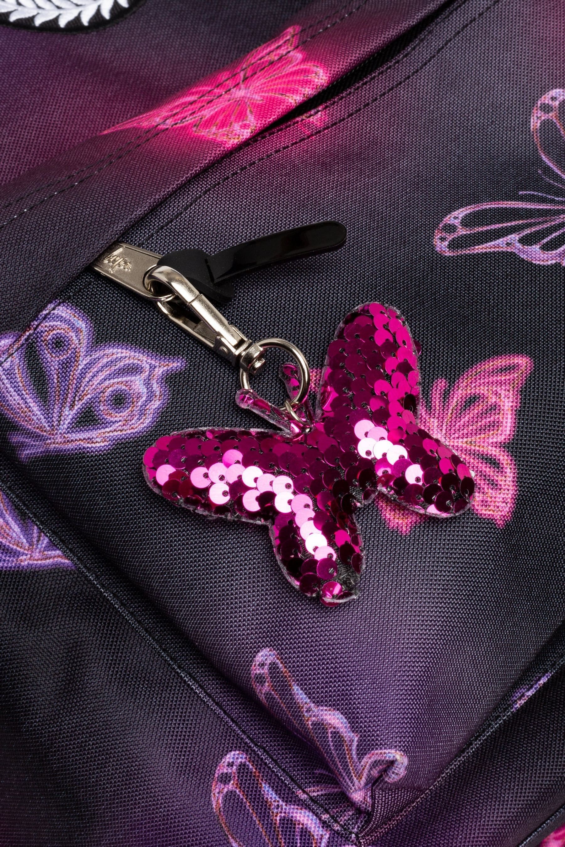 Pink Hype. Pink Chrome Glow Butterfly Backpack