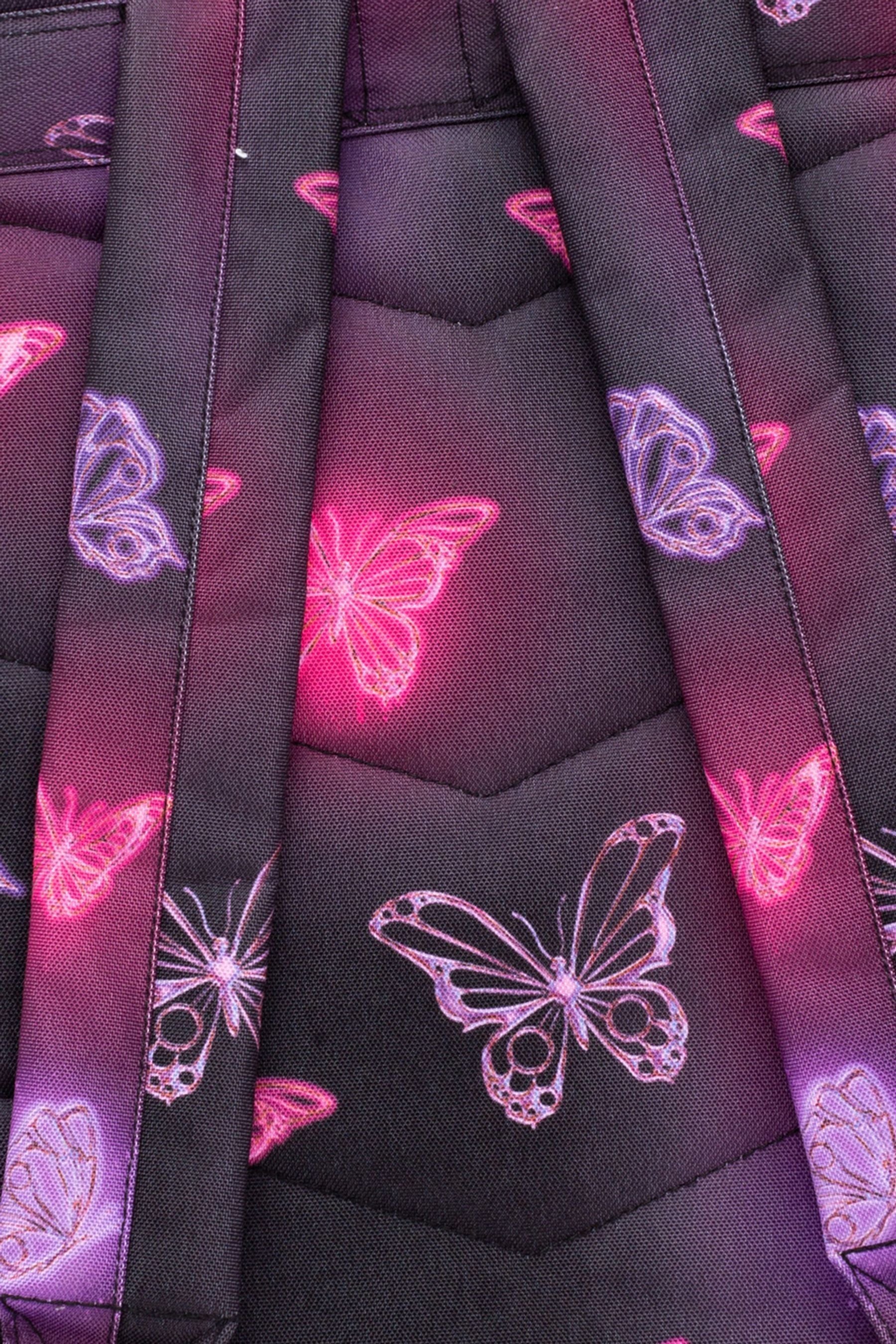 Pink Hype. Pink Chrome Glow Butterfly Backpack