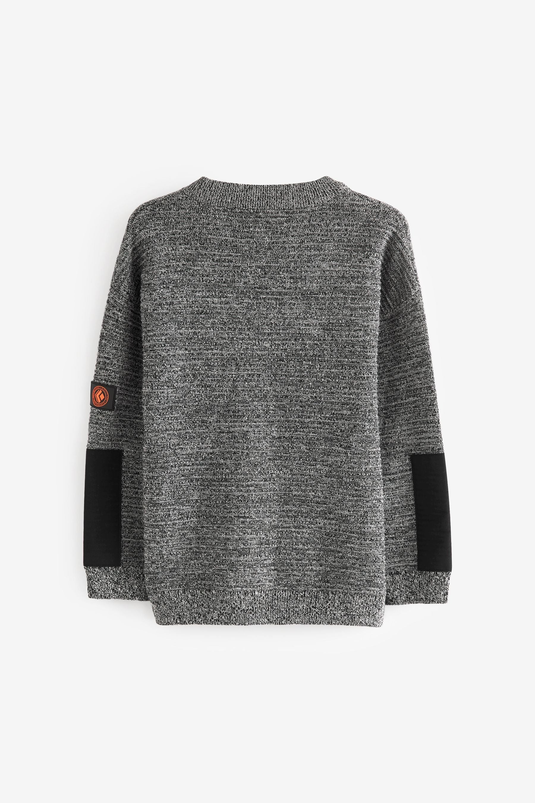 Grey Crew Neck Utility Jumper (3-16yrs)