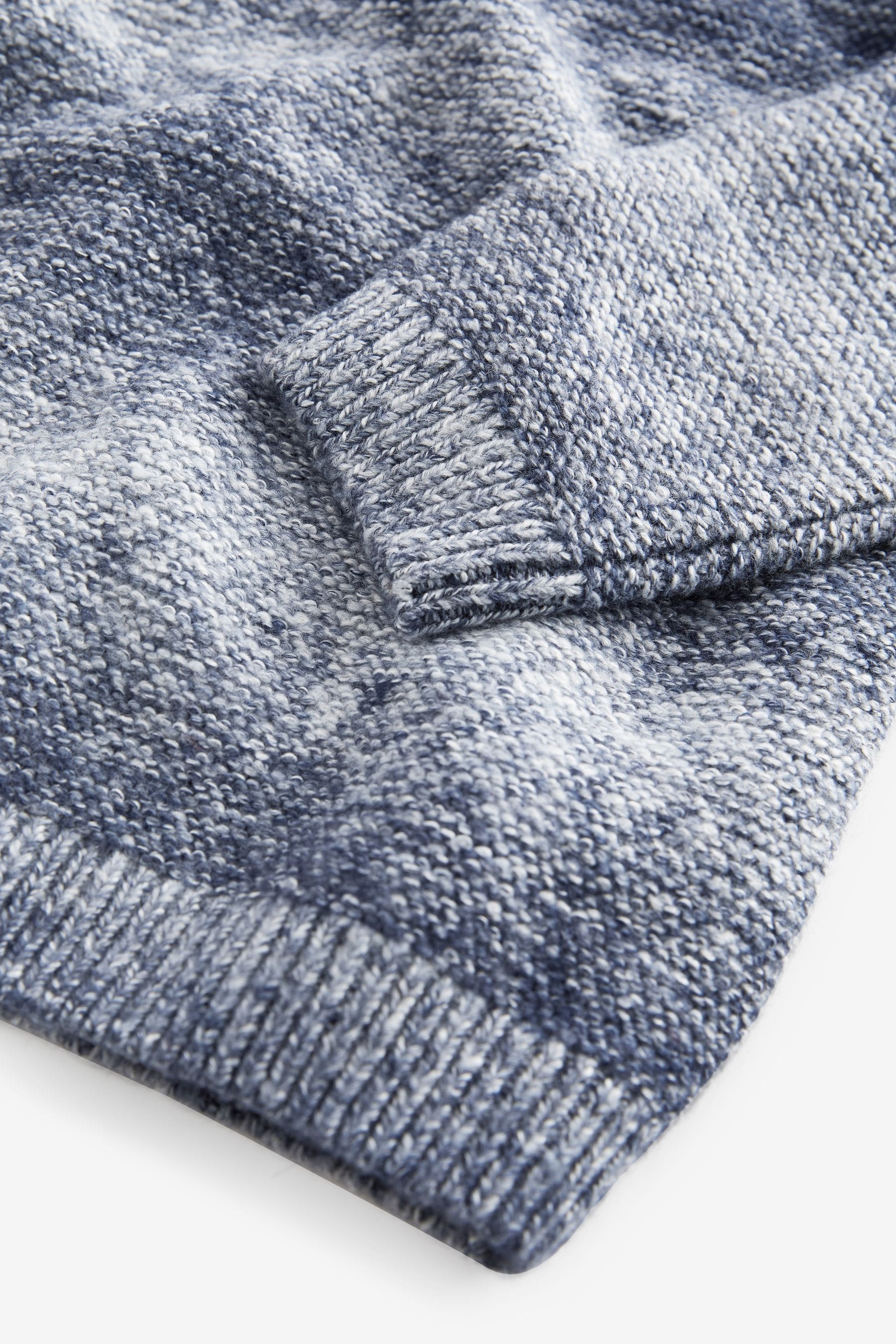 Blue Ombre Knitted Crew Jumper (3-16yrs)