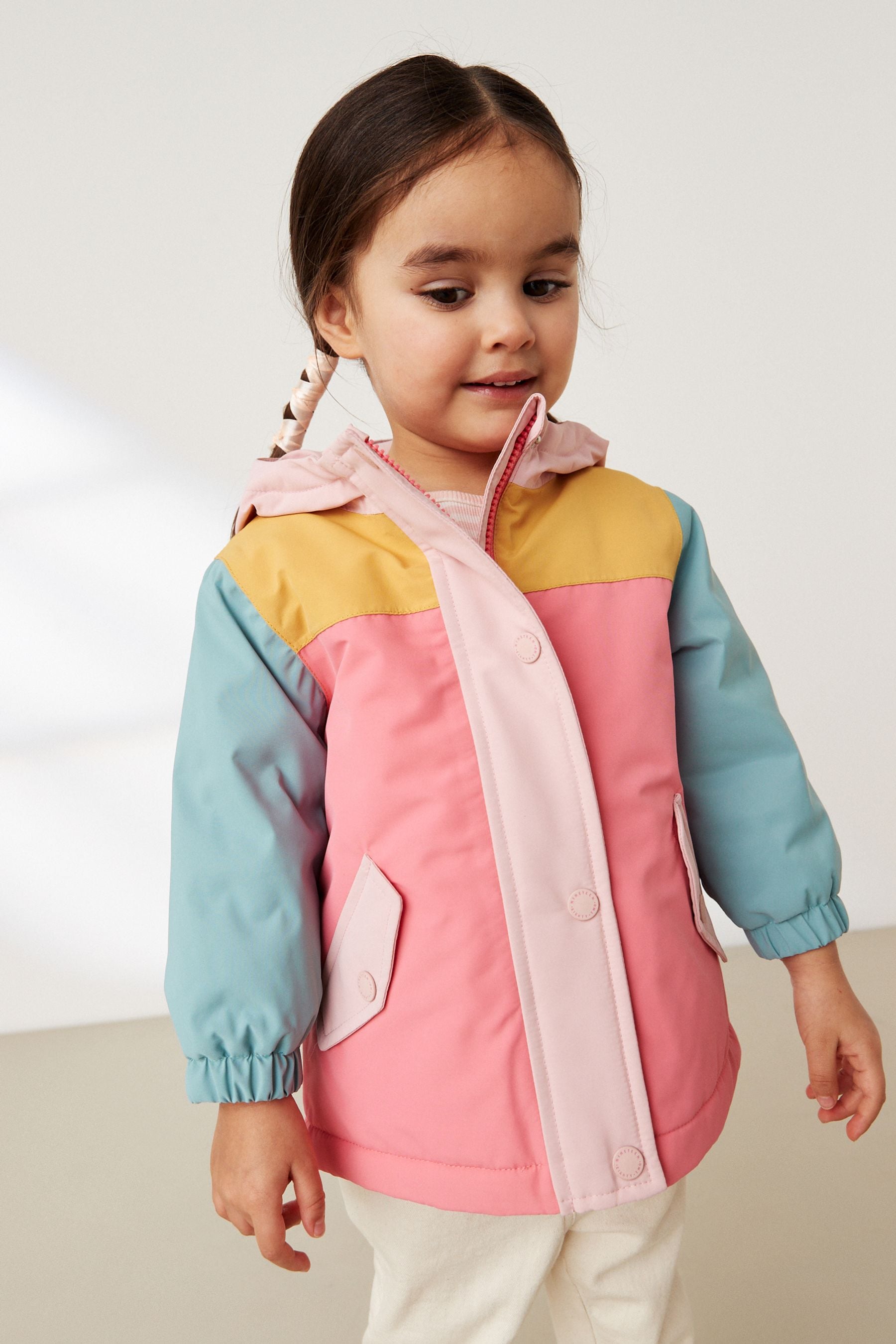 Multi Colourblock Waterproof Coat (6mths-7yrs)