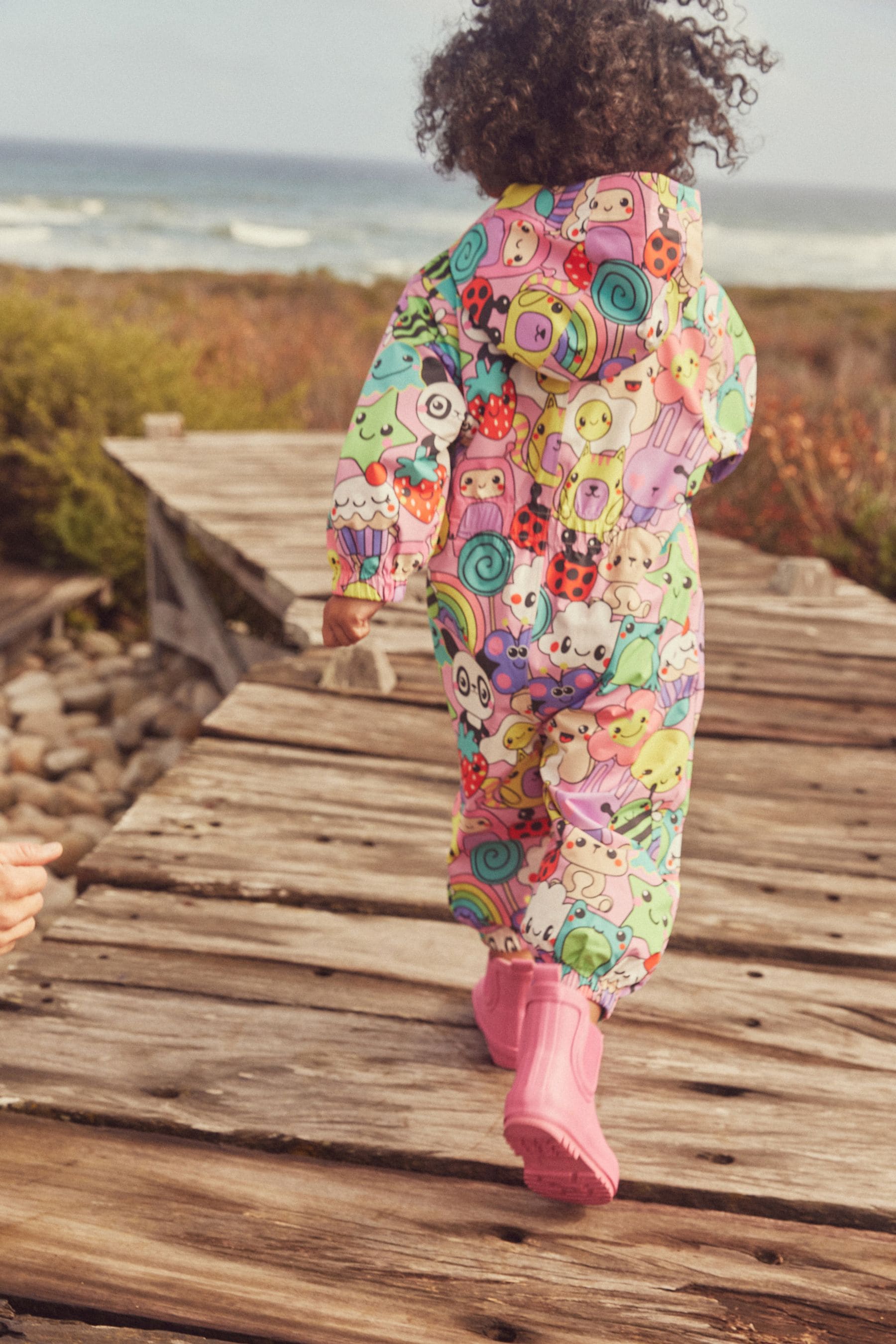 Multi Character Lightweight Waterproof Fleece Lined Character Printed Puddlesuit (3mths-7yrs)